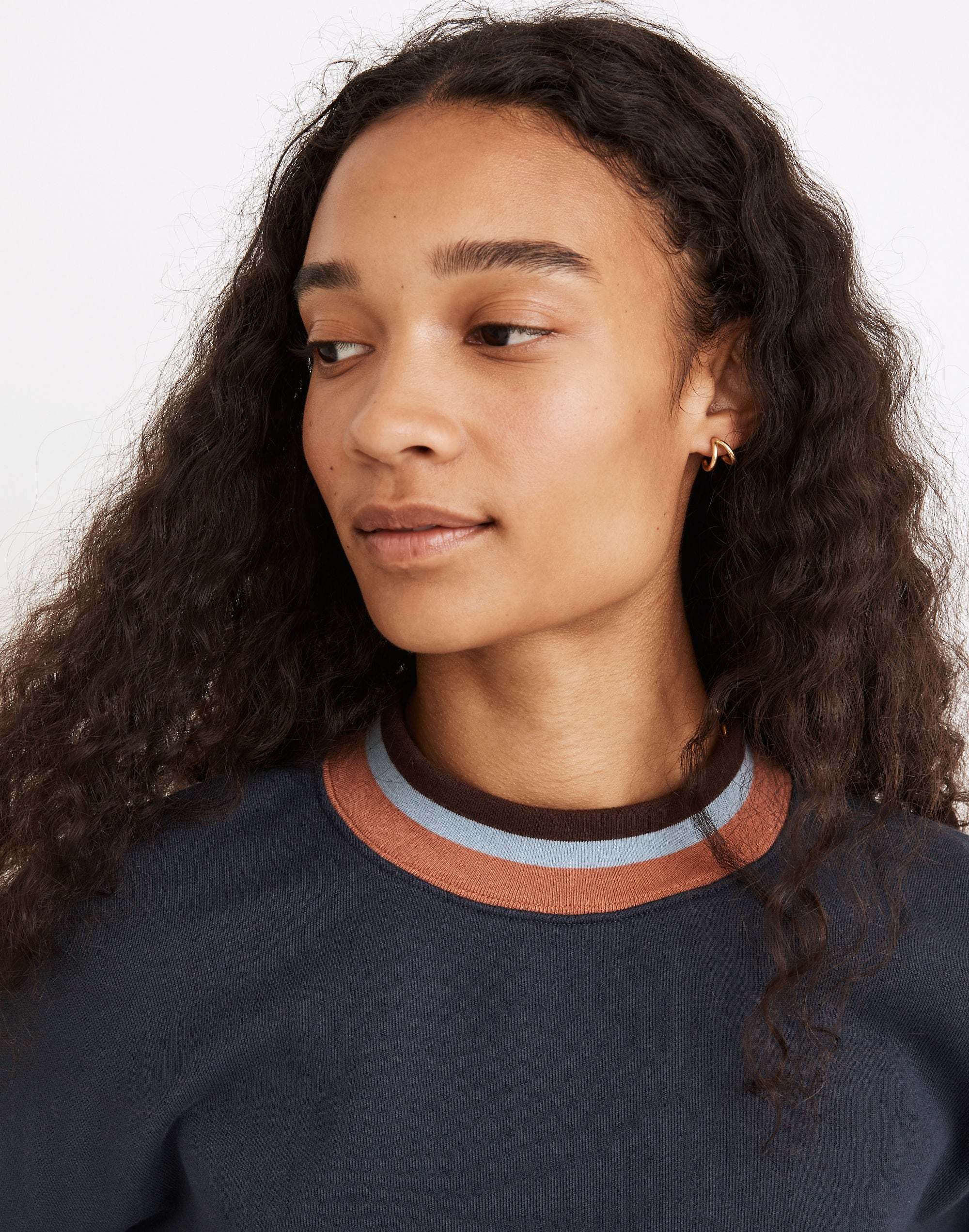 (Re)sourced Cotton Studio Ringer Mockneck Sweatshirt