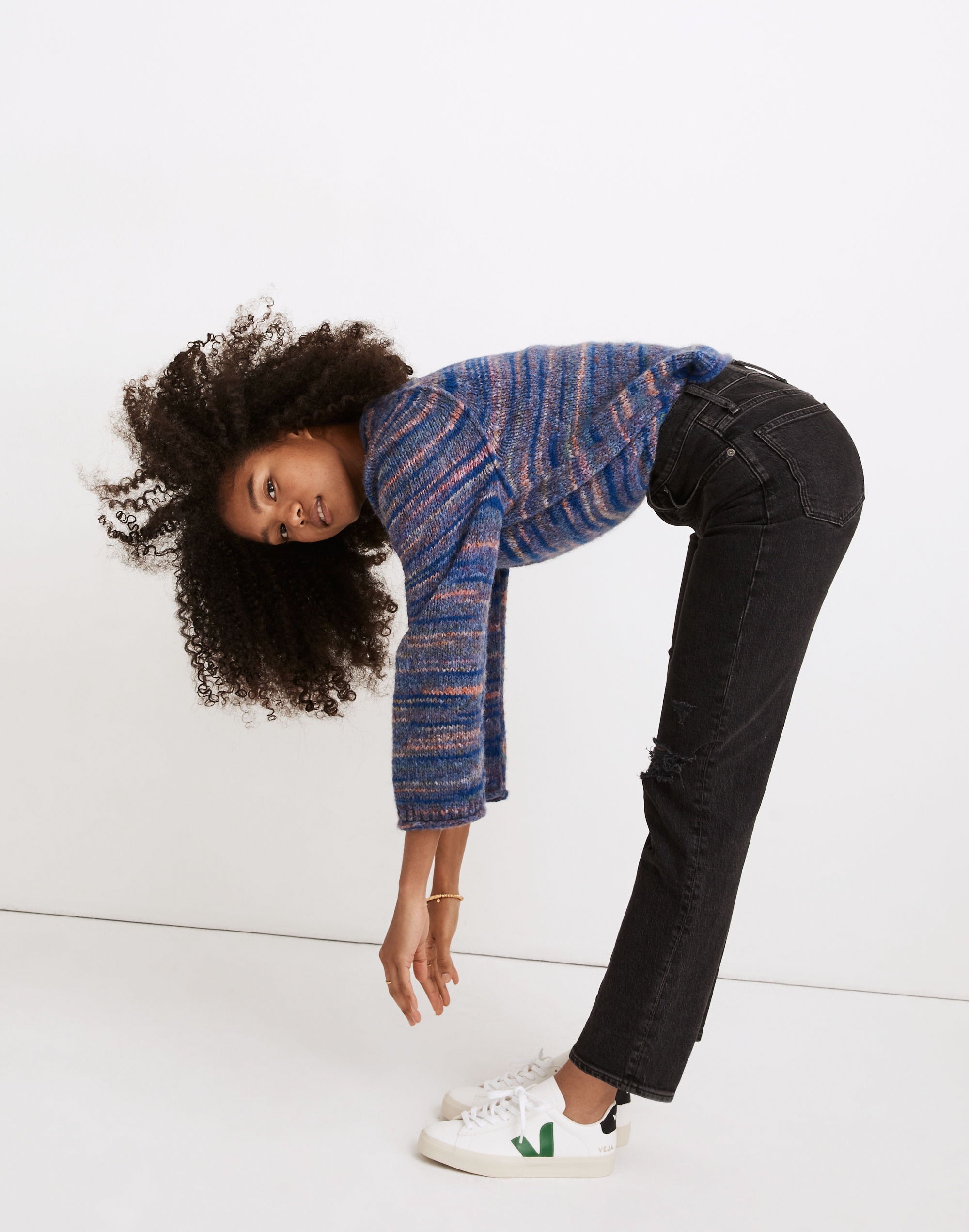 The Perfect Vintage Straight Jean in Rosella Wash: Ripped Edition