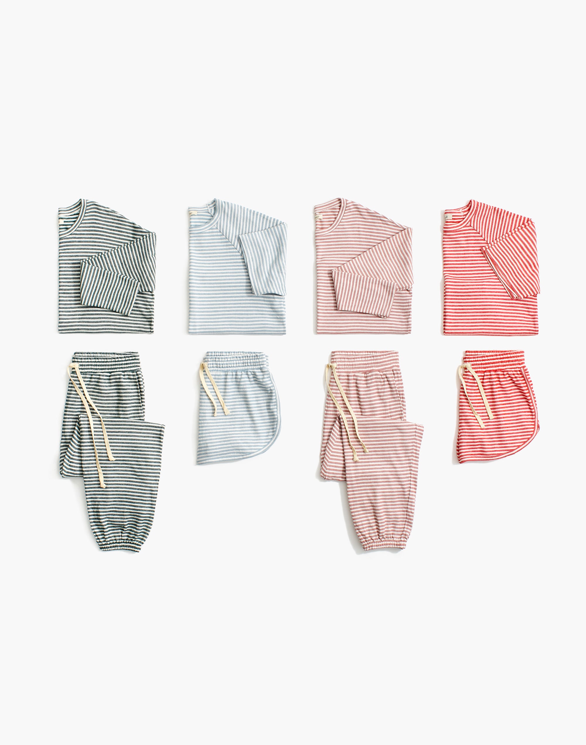 Striped Saunter Short-Sleeve Pajama Set
