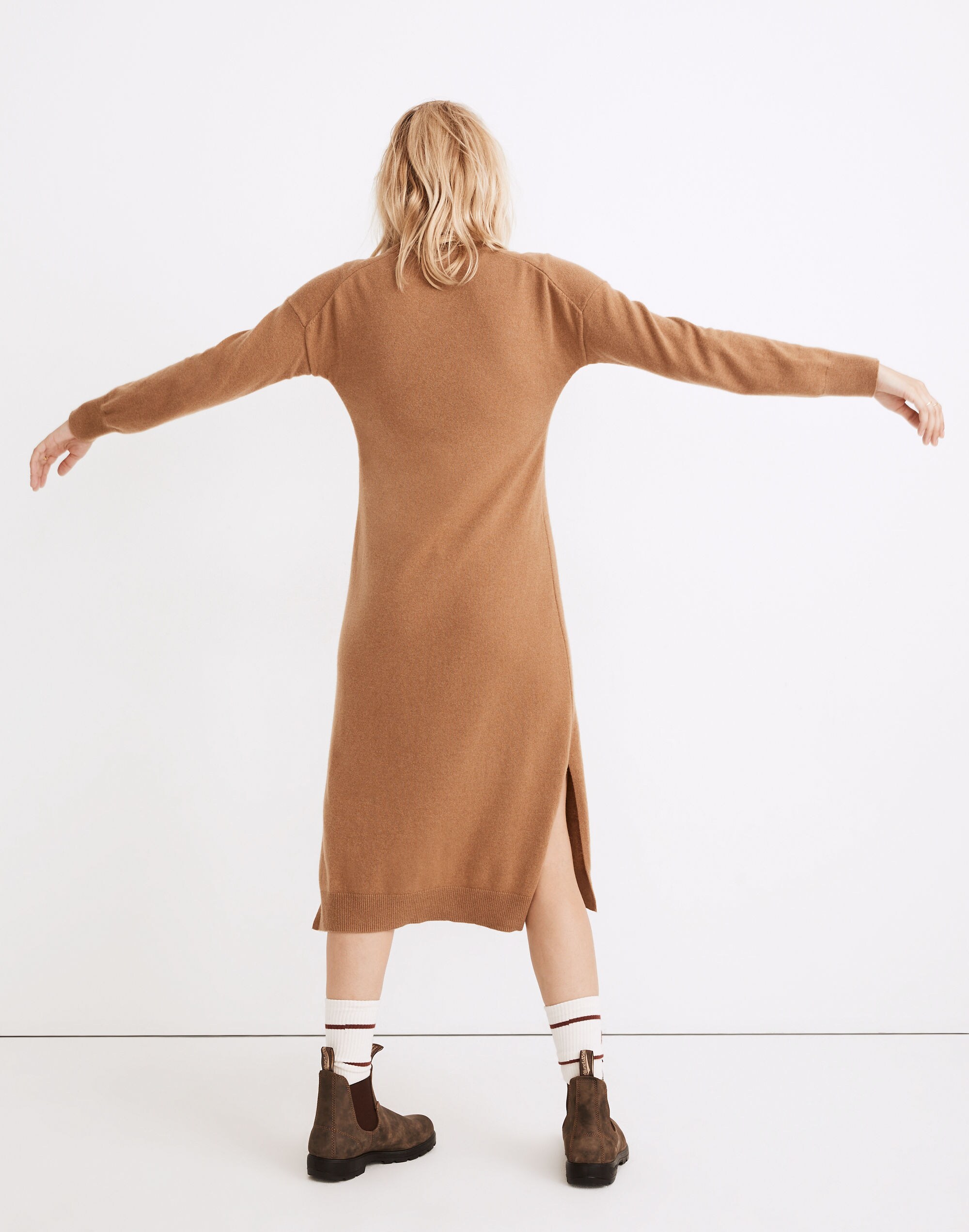 (Re)sourced Cashmere V-Neck Midi Dress