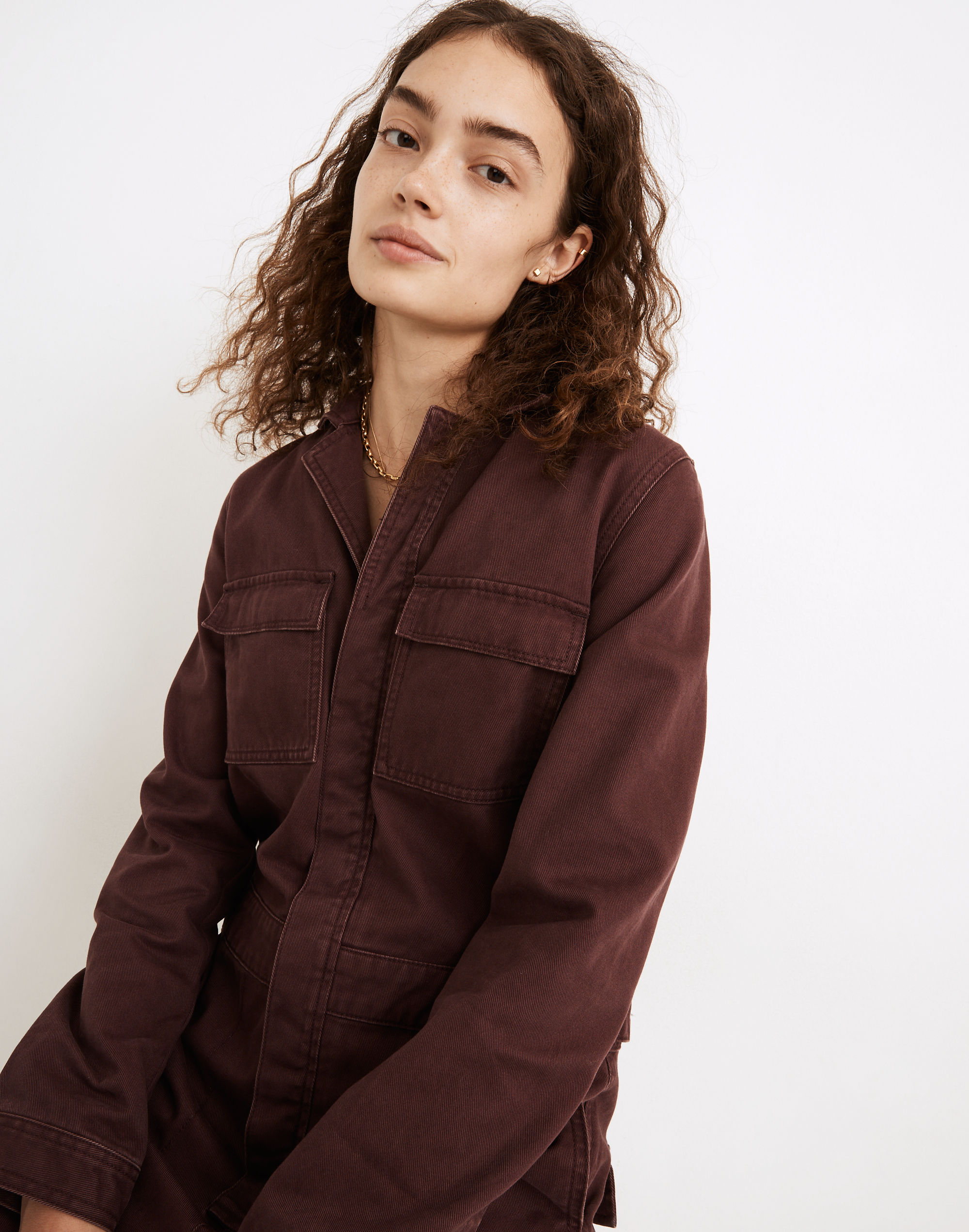 Warm-Brushed Signature Coverall Jumpsuit