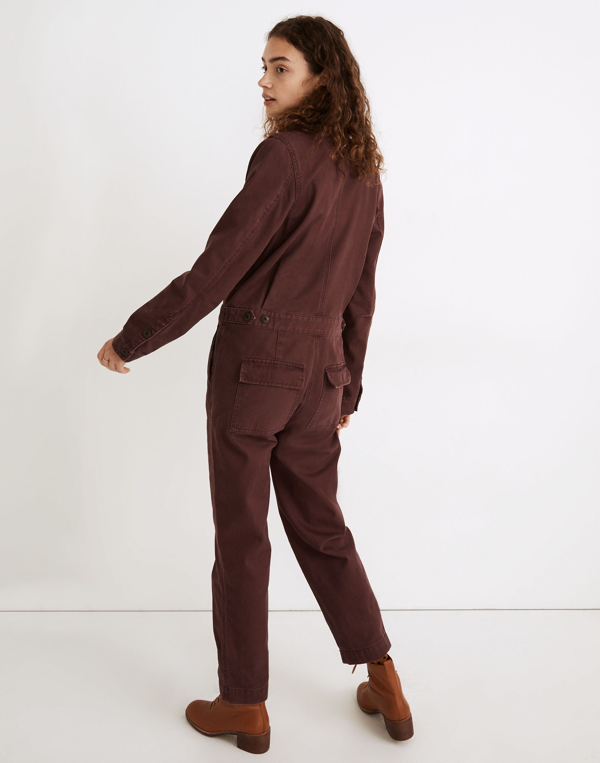 Warm-Brushed Signature Coverall Jumpsuit