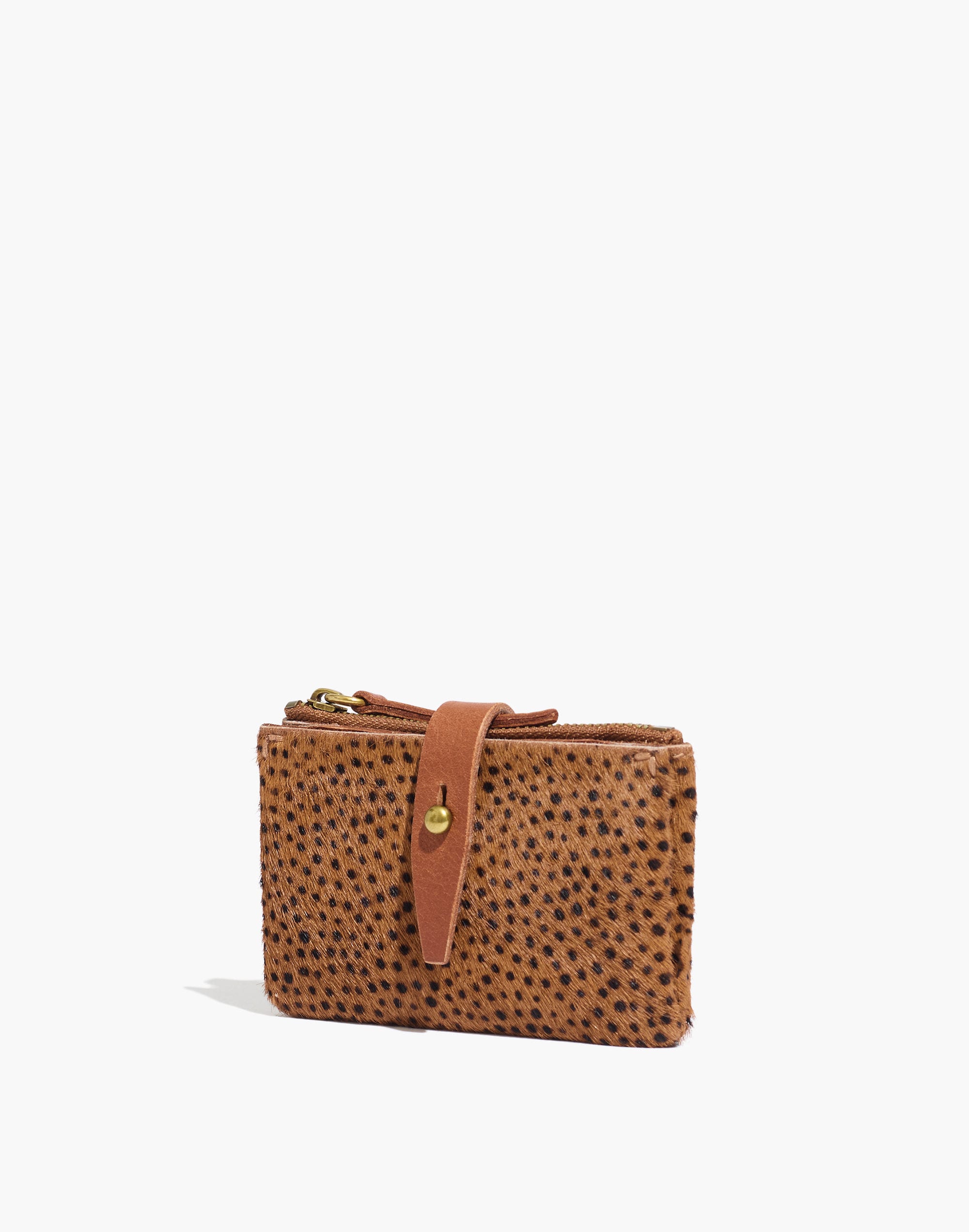 The Calf Hair Accordion Wallet in Spot Dot
