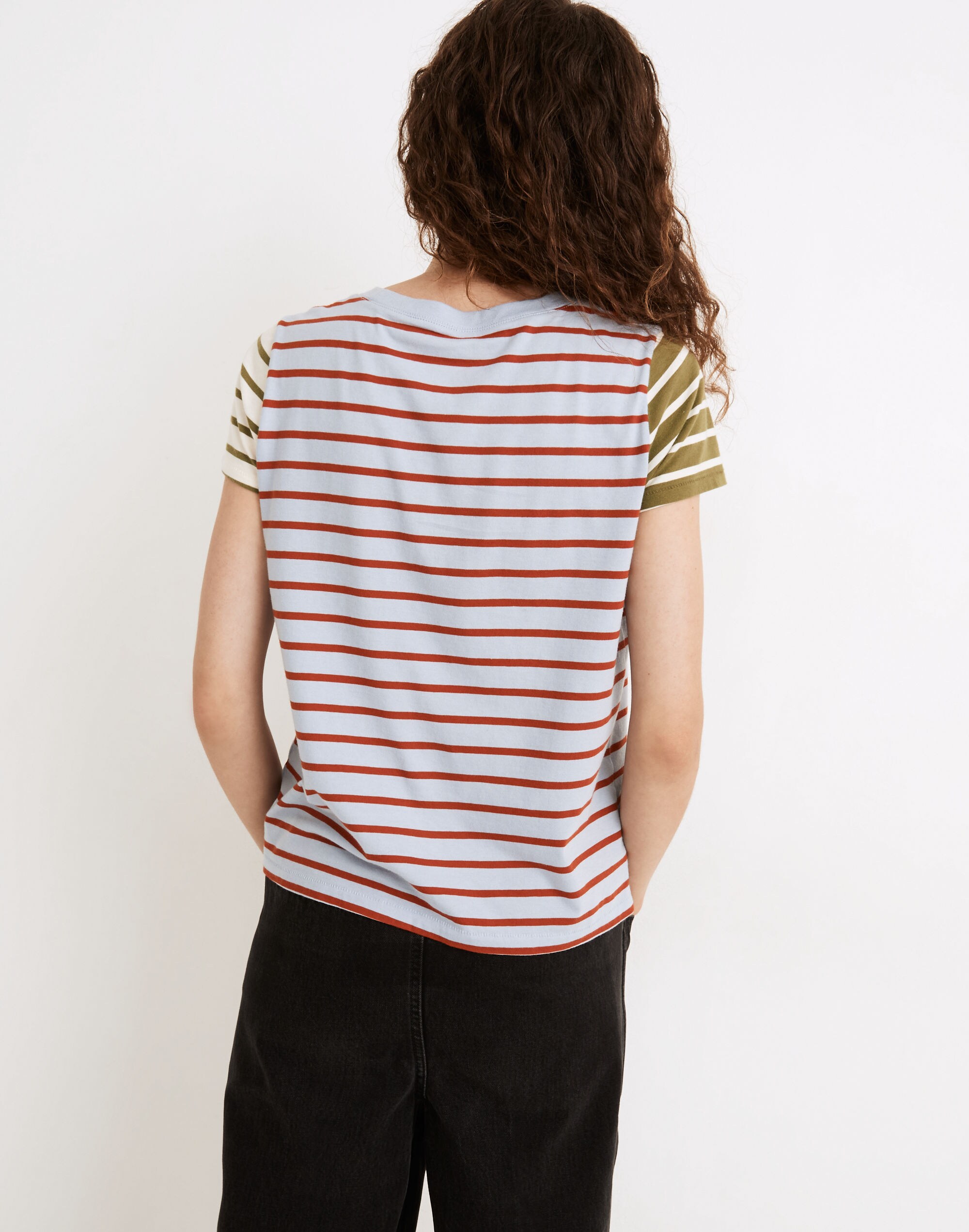 Northside Vintage Tee in Colorblock Stripe