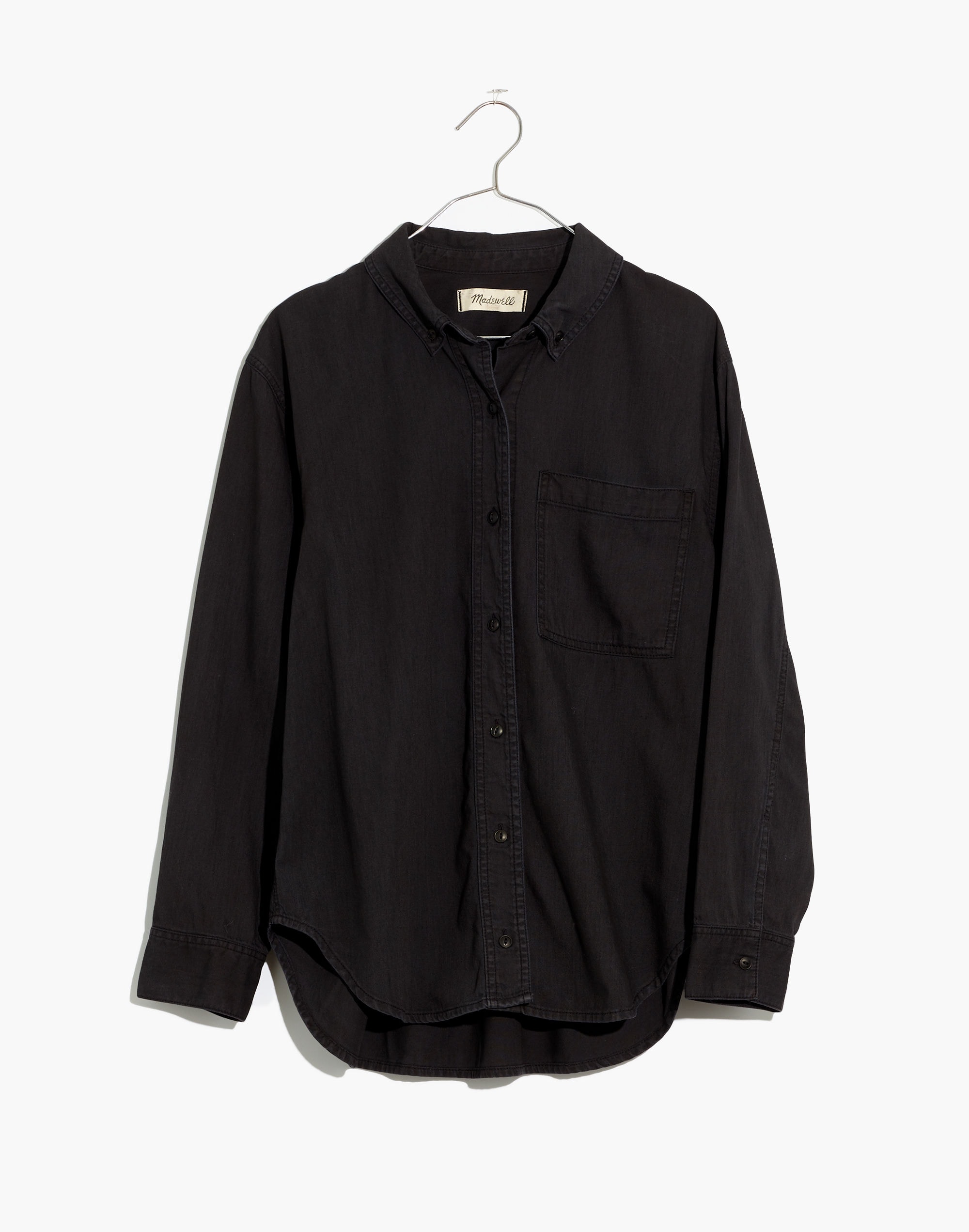 Denim Oversized Ex-Boyfriend Shirt in Lunar Wash