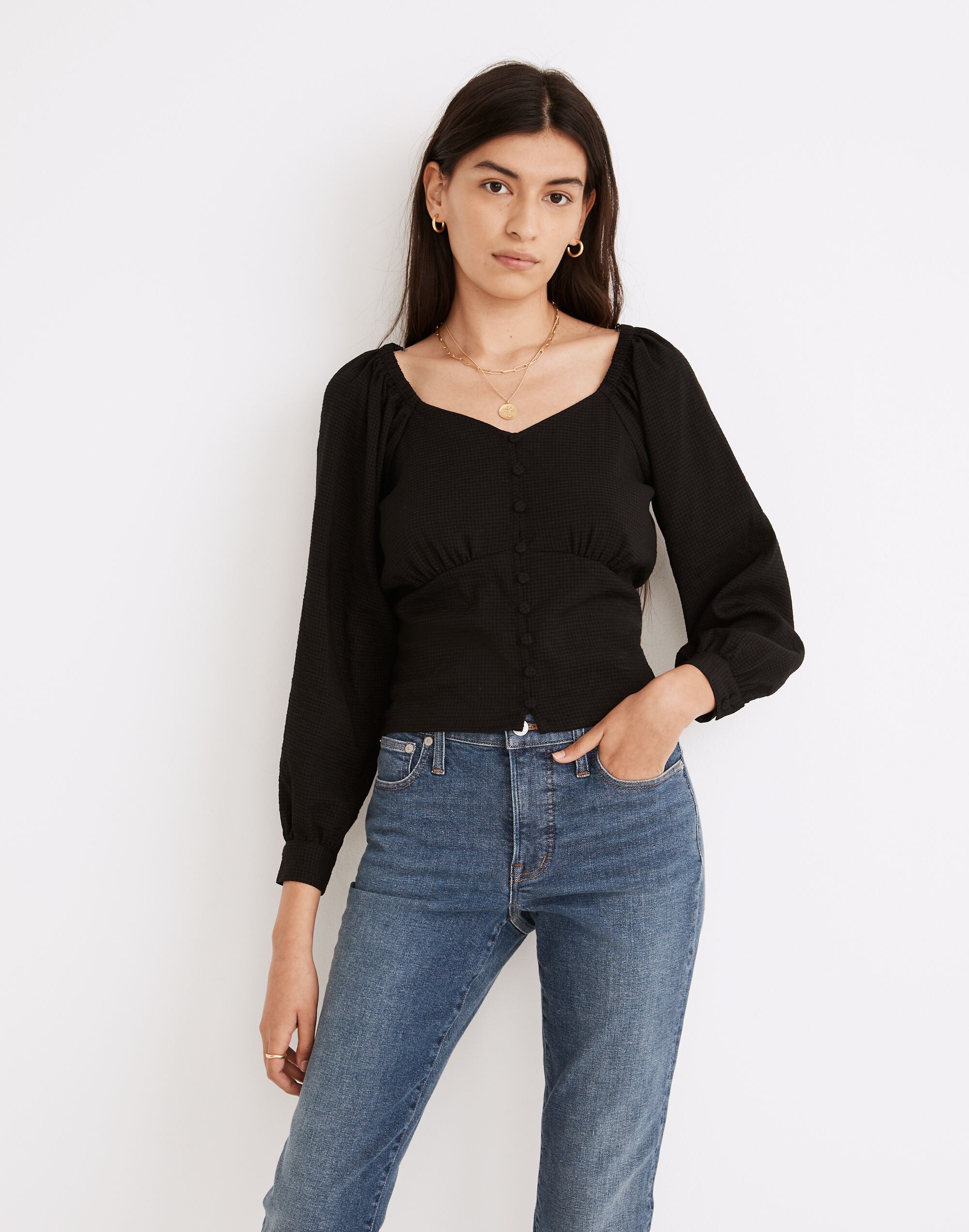 Preston Puff-Sleeve Top