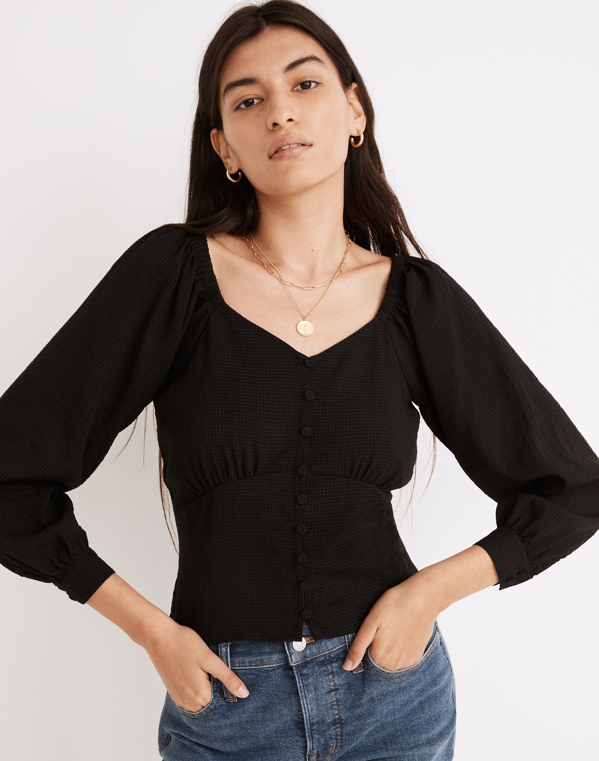 Preston Puff-Sleeve Top