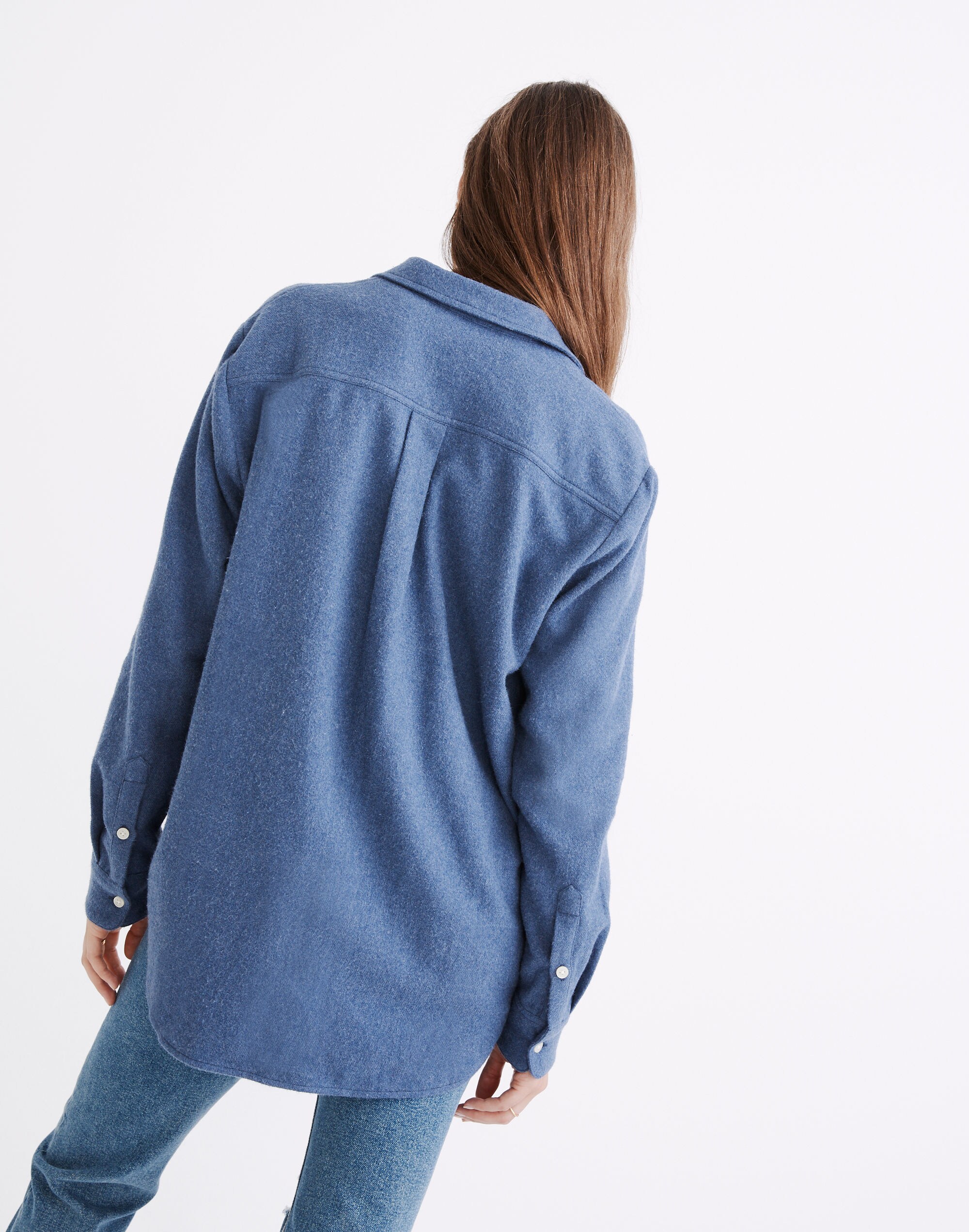 Flannel Side-Button Oversized Ex-Boyfriend Shirt