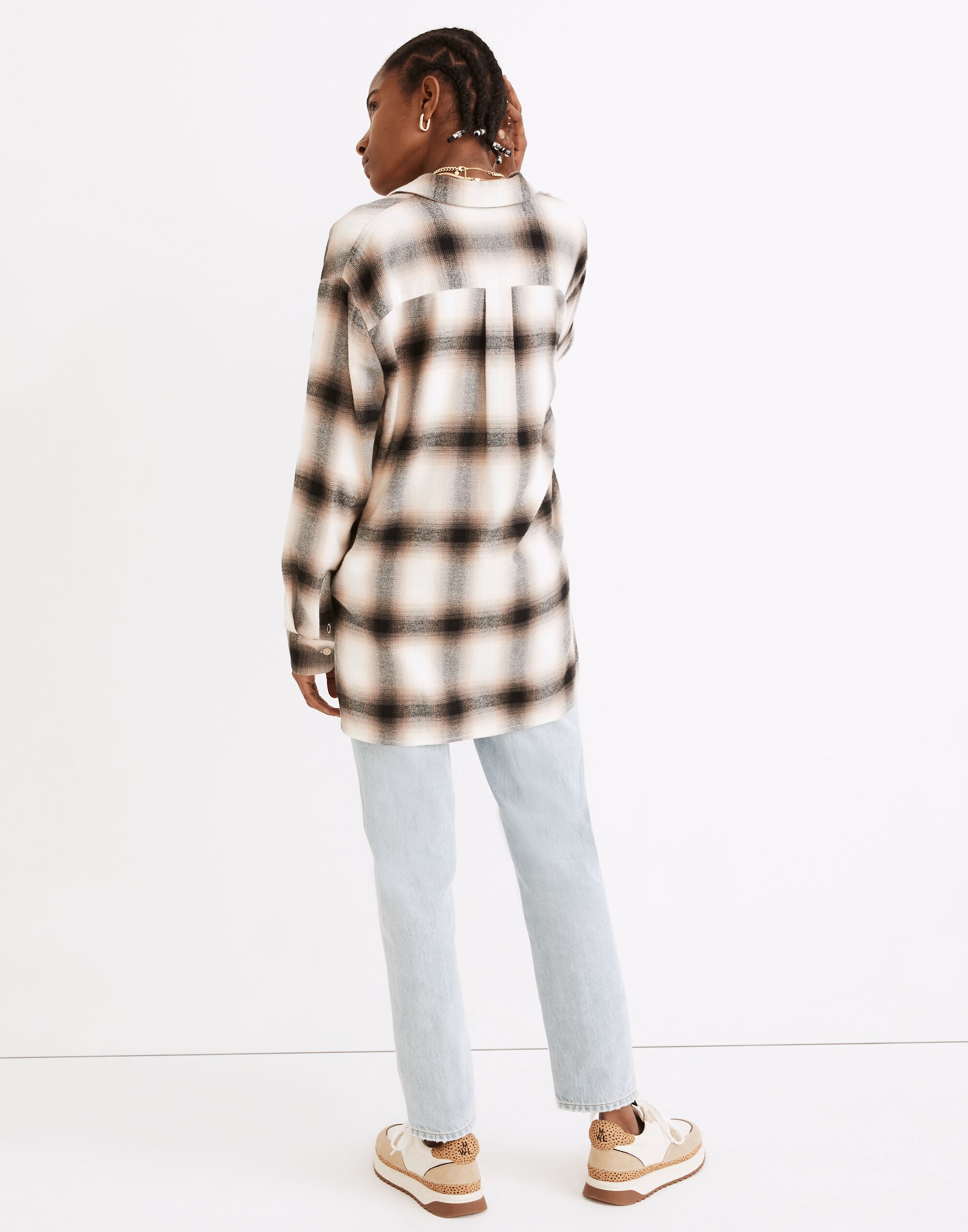 Flannel Oversized Ex-Boyfriend Shirt in Robson Plaid