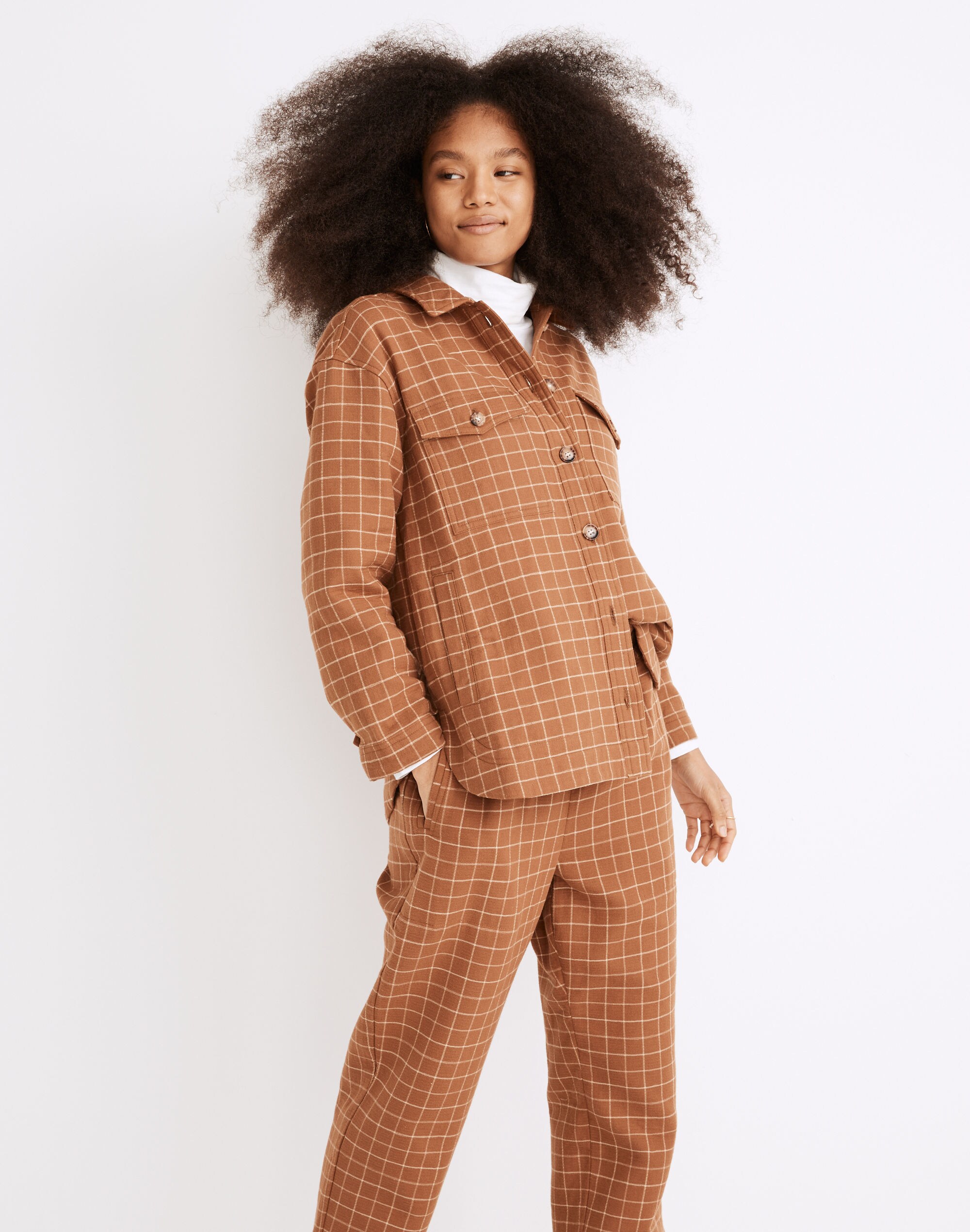 Waffleback Branner Shirt-Jacket in Windowpane