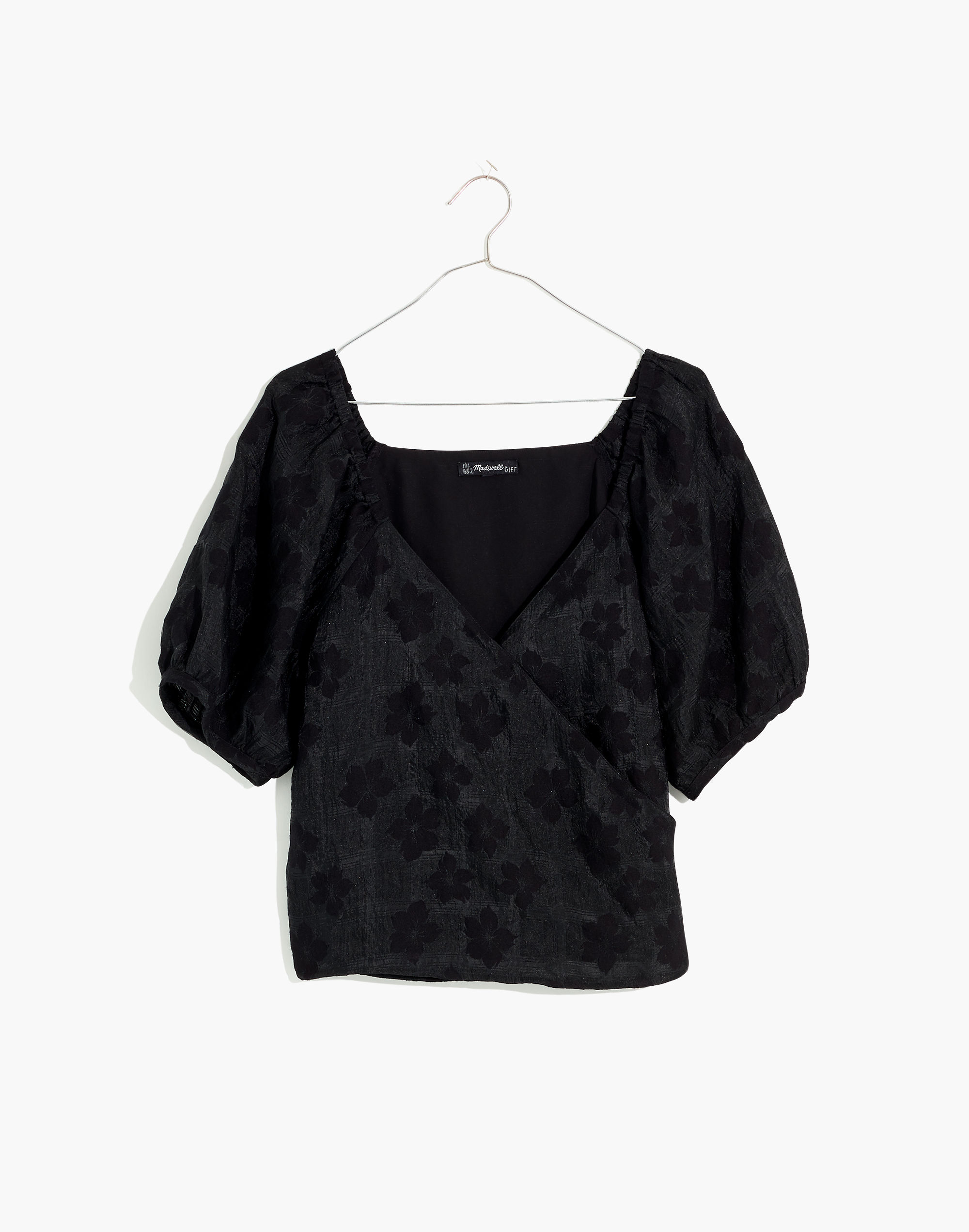 トップス Flower Jacquard 2way Puff Sleeve Tops Floral Jacquard Puff Sleeve Top – Endless Rose