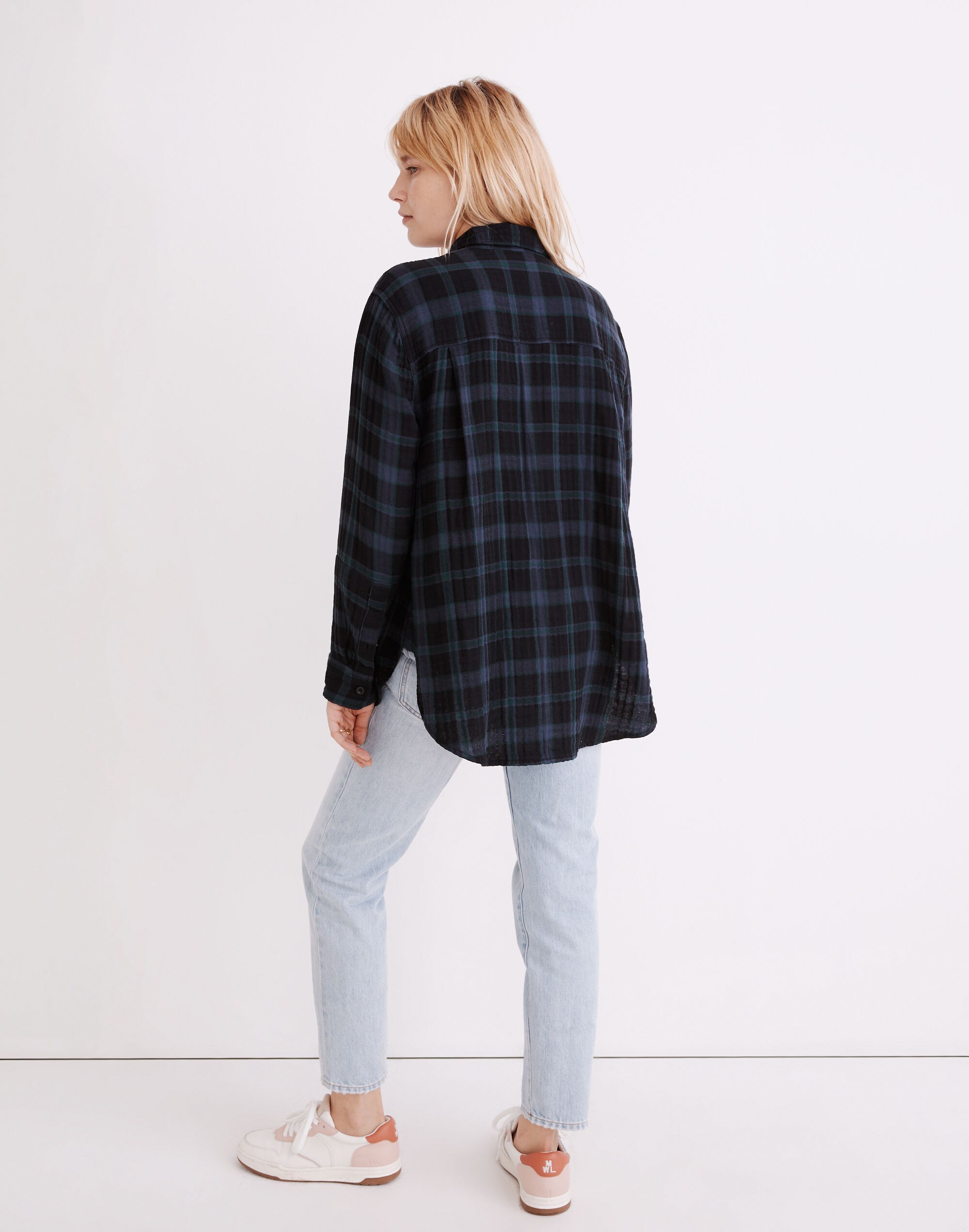 Lightspun Oversized Ex-Boyfriend Swing Shirt in Heisley Plaid