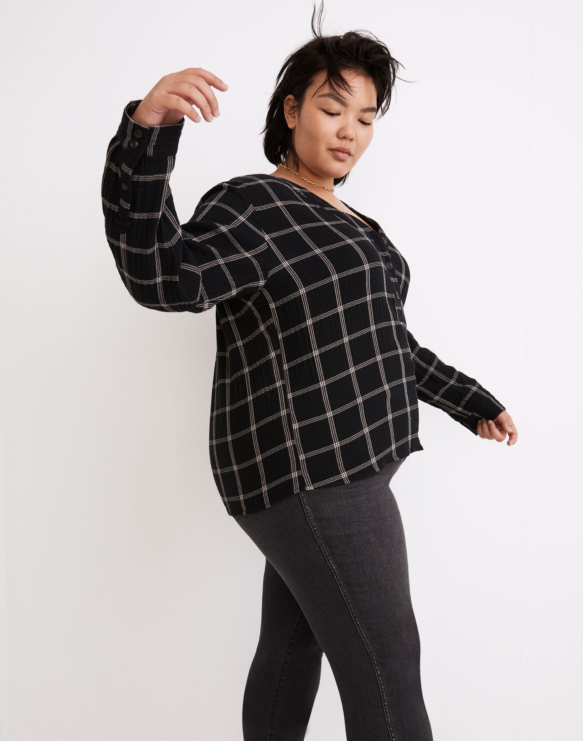 Plus Lightspun Evert Top in Windowpane