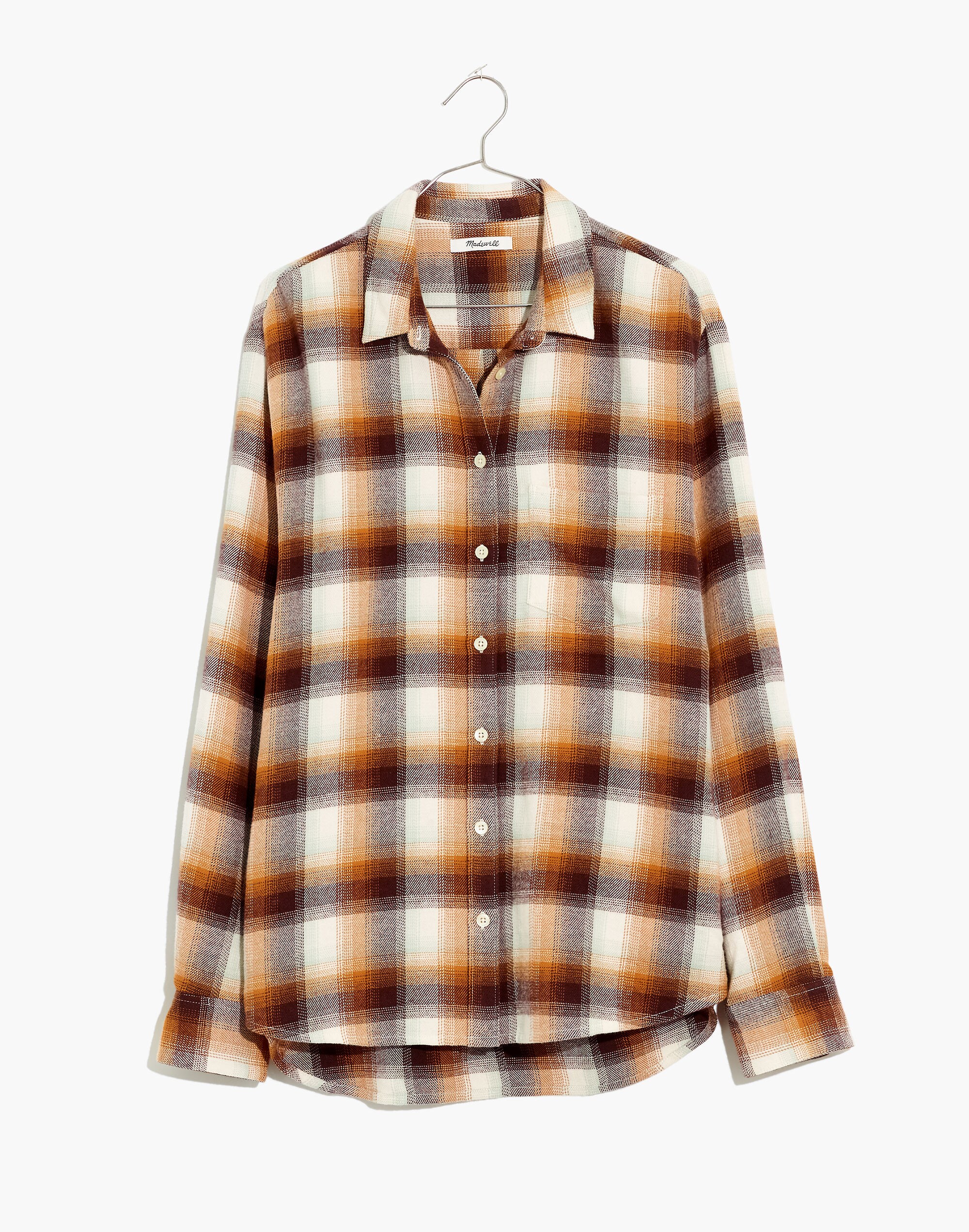 Plus Flannel Side-Button Oversized Ex-Boyfriend Shirt in Bickett Plaid