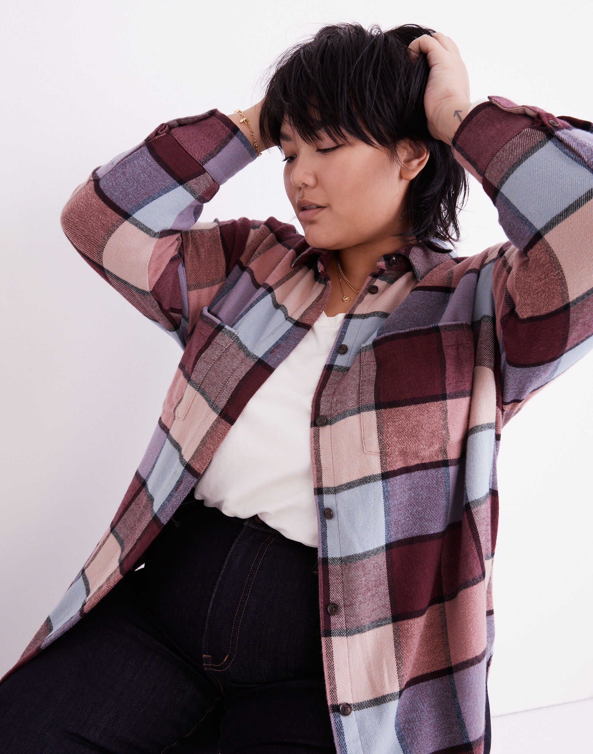 Plus Flannel Sunday Shirt in Bromley Plaid