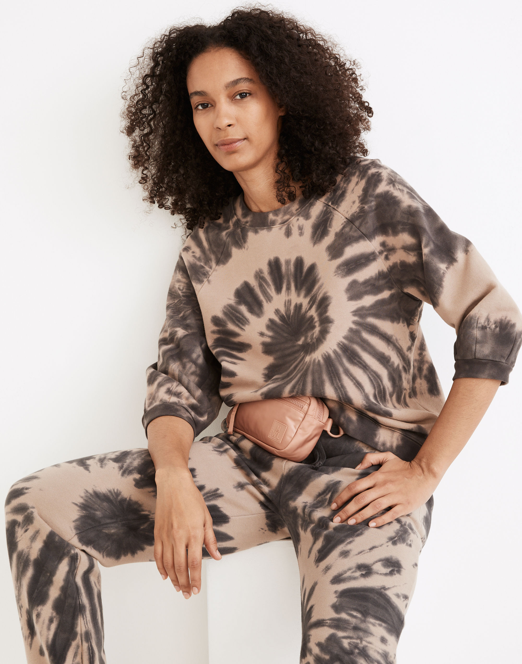 (Re)sourced Cotton Cloudberry Sweatshirt in Swirl Tie-Dye