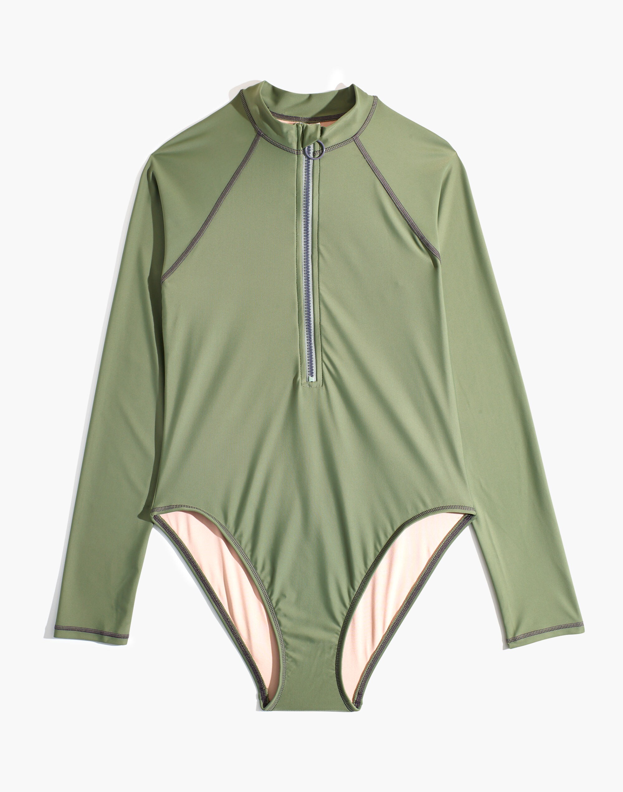 Madewell Second Wave Rash Guard One-Piece Swimsuit