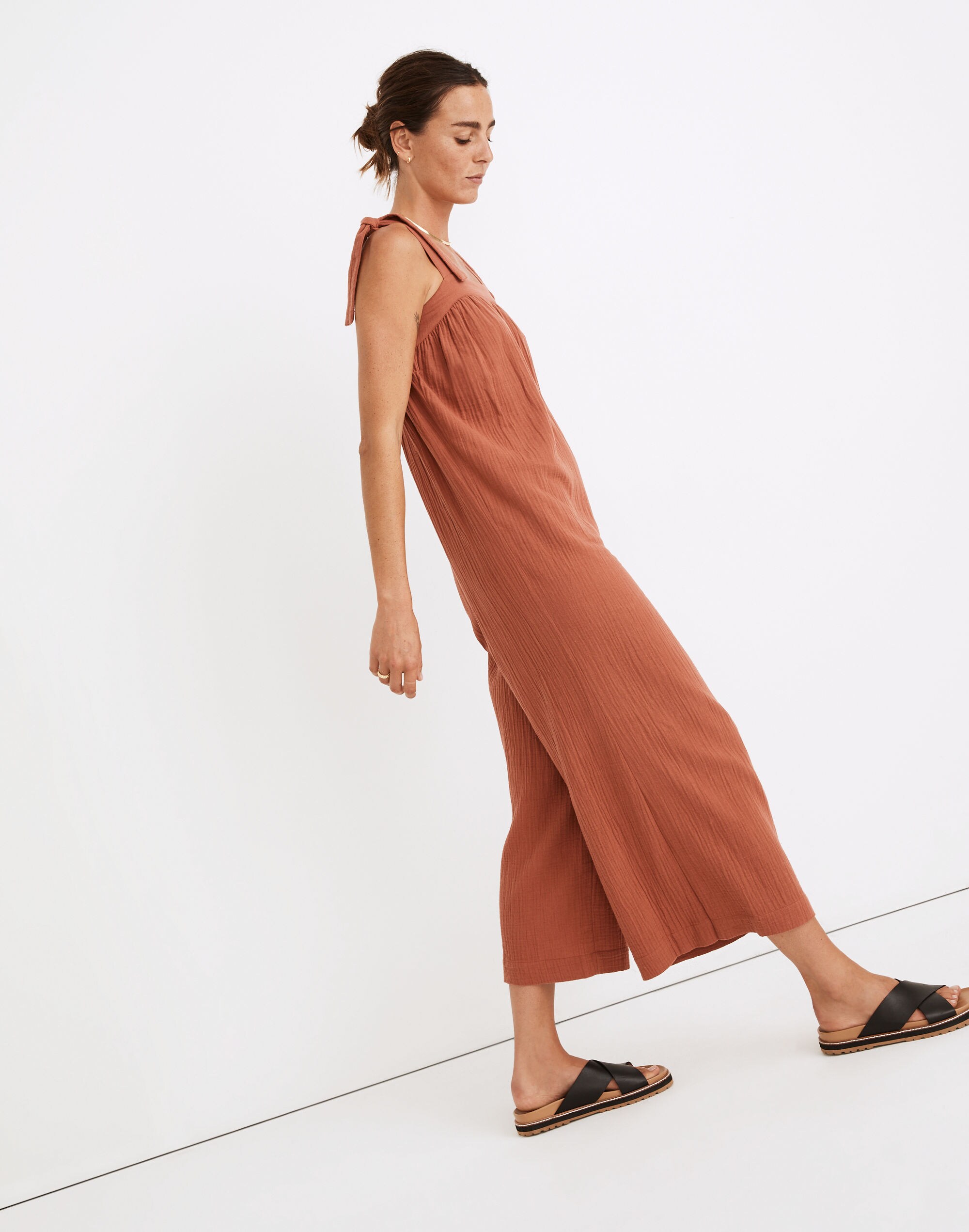 Lightestspun Tie-Strap Cover-Up Jumpsuit