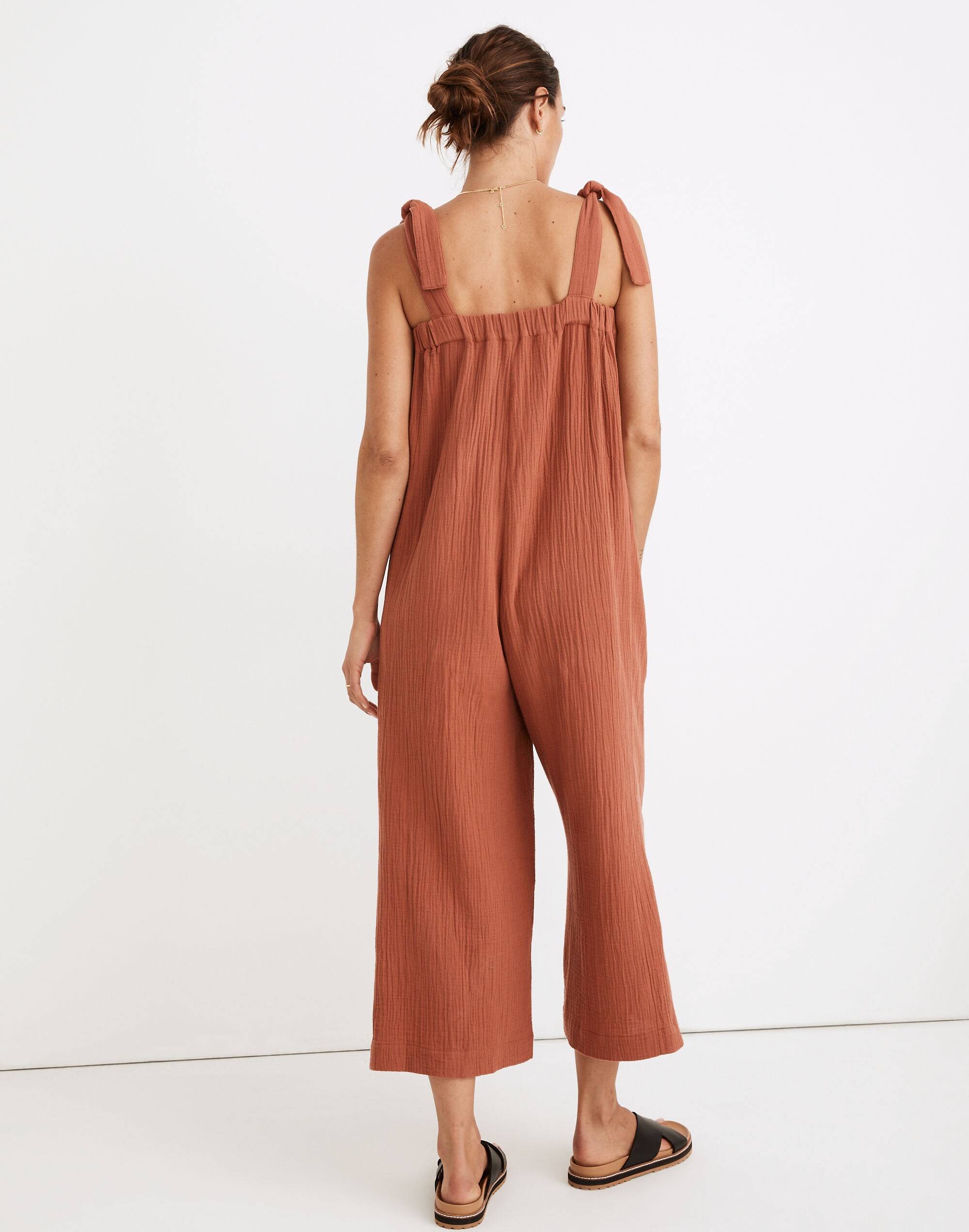 Lightestspun Tie-Strap Cover-Up Jumpsuit
