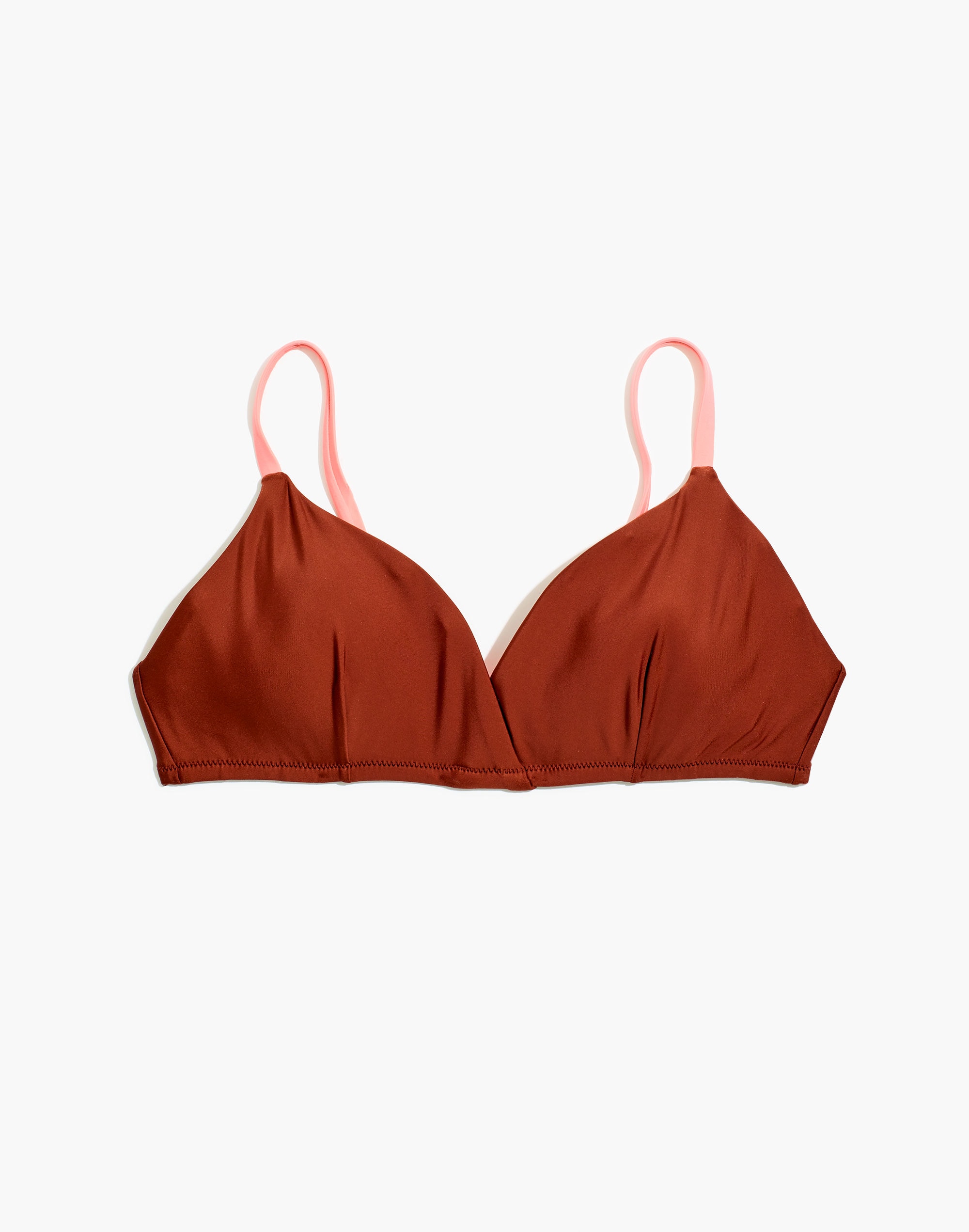 Madewell Second Wave Tie-Back Bikini Top in Colorblock