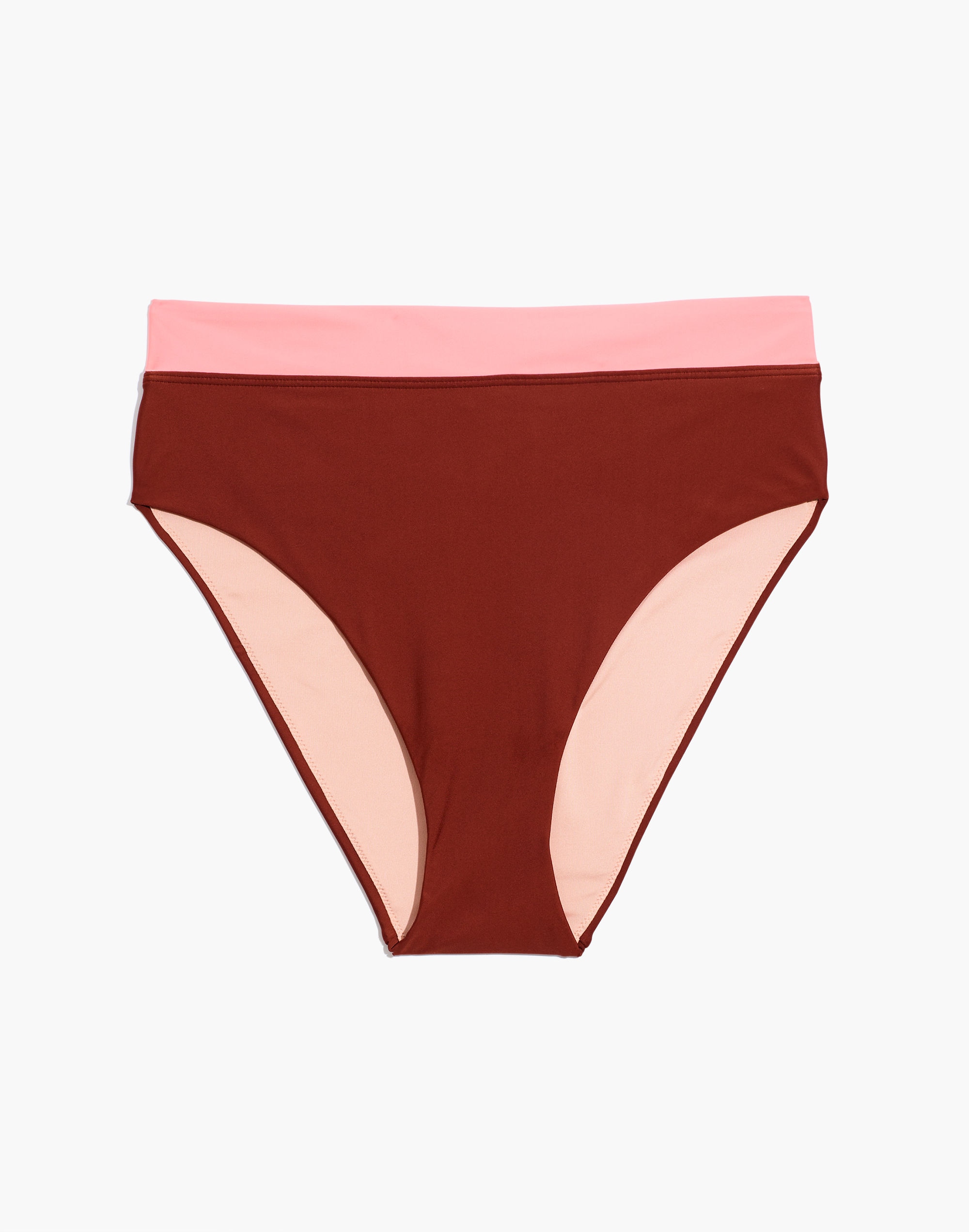 Madewell Second Wave High-Cut Bikini Bottom in Colorblock