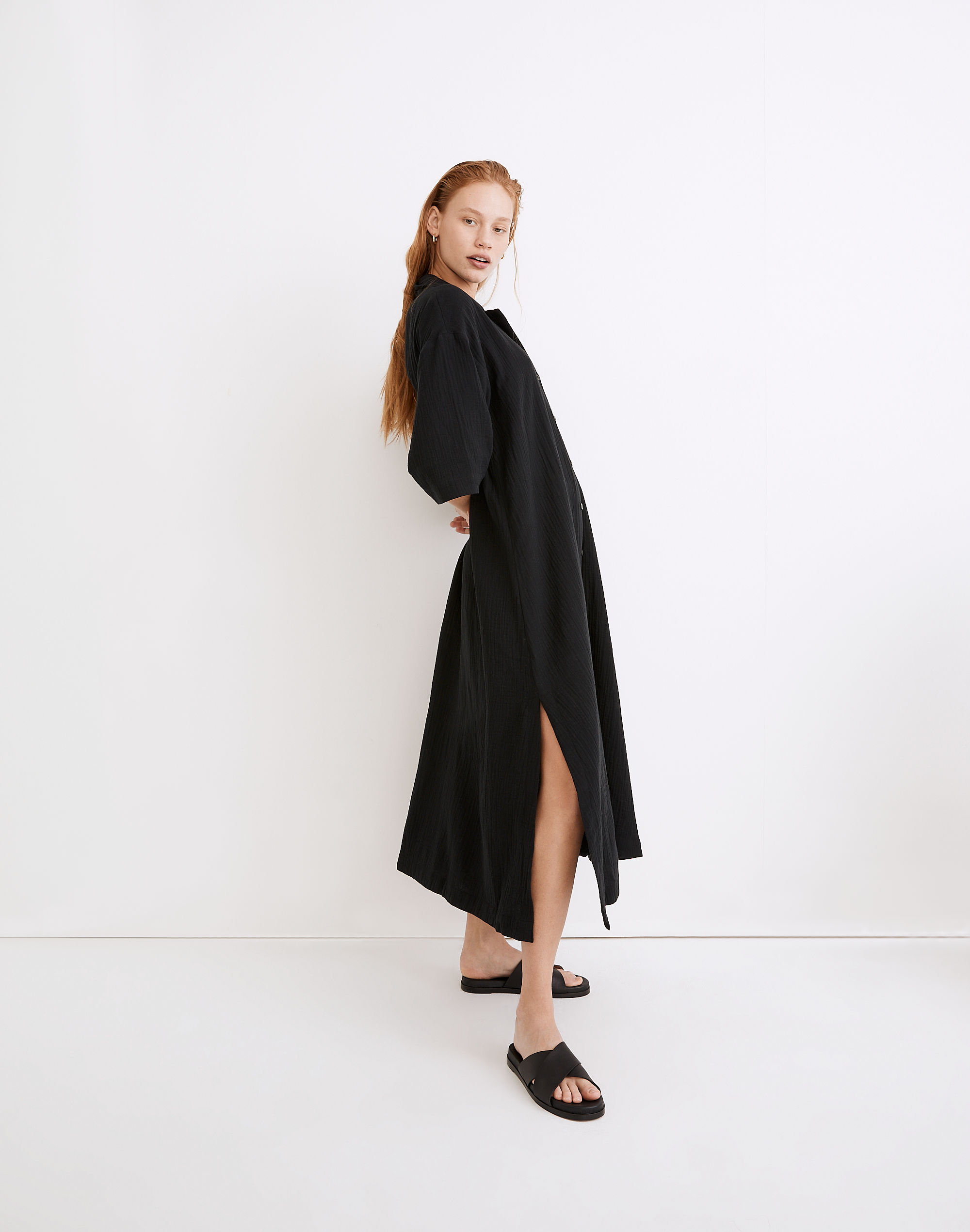 Lightestspun Cover-Up Maxi Shirtdress