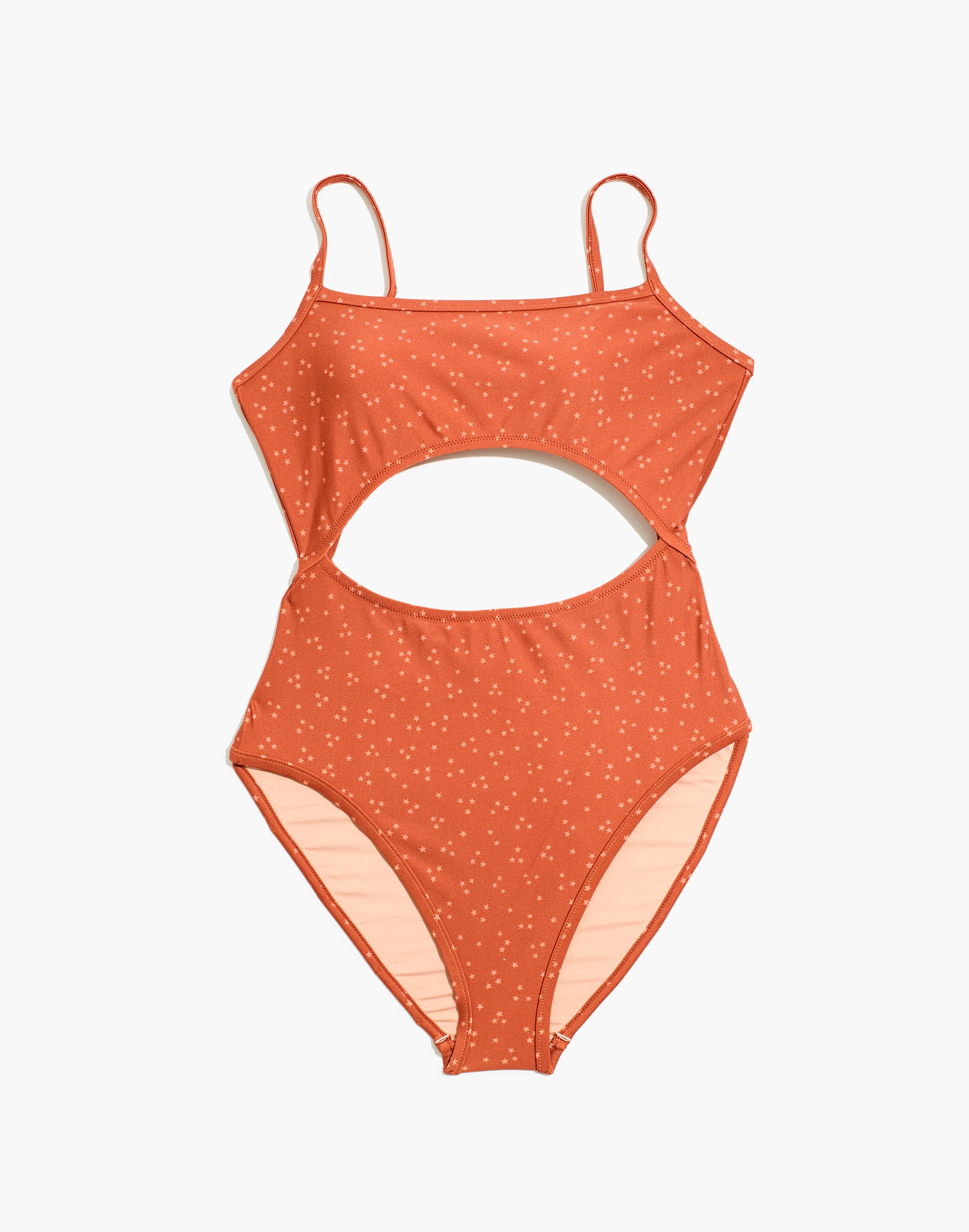 Madewell Second Wave Cutout One-Piece Swimsuit in Night Stars