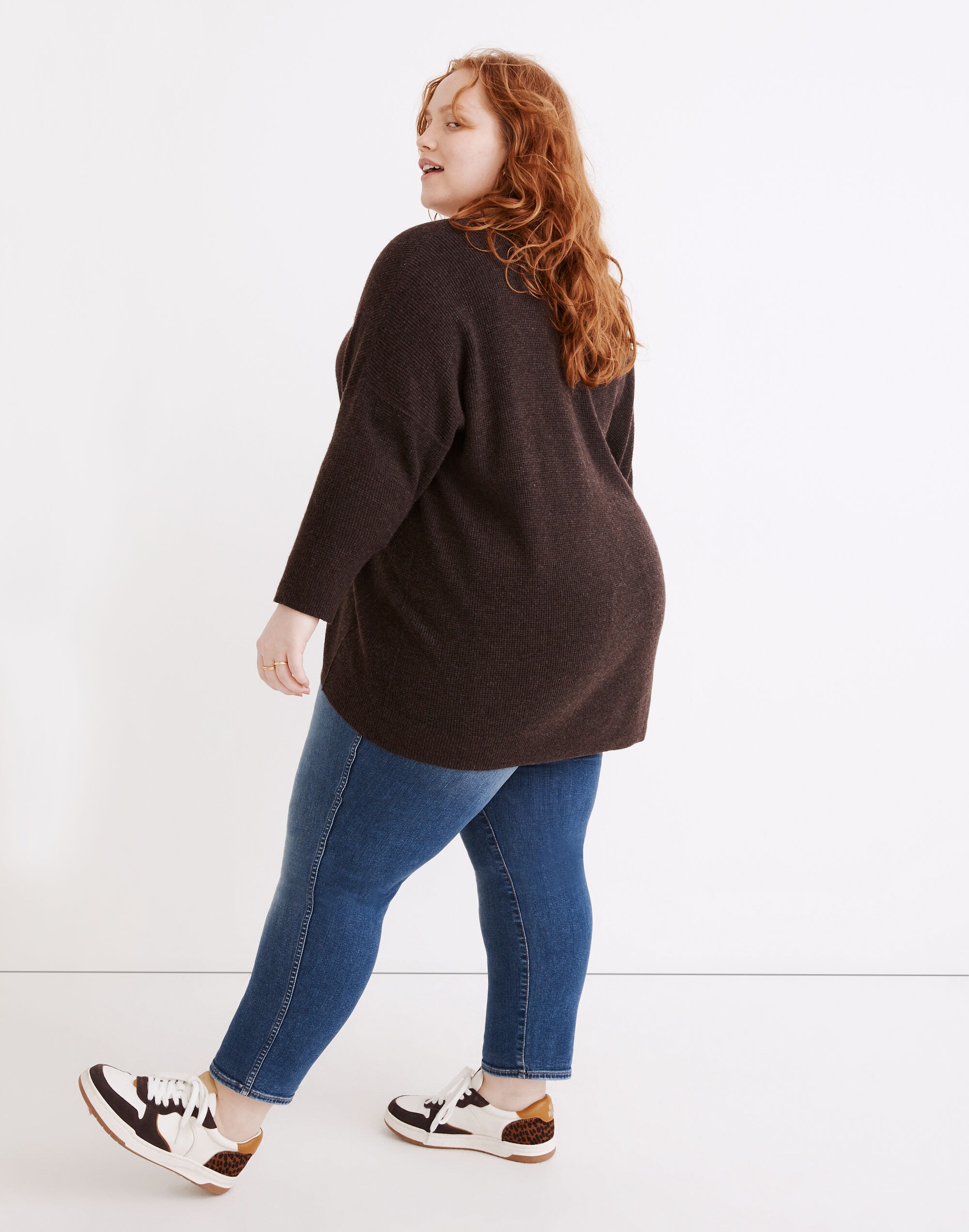 Plus Asherton Waffle Henley Sweater