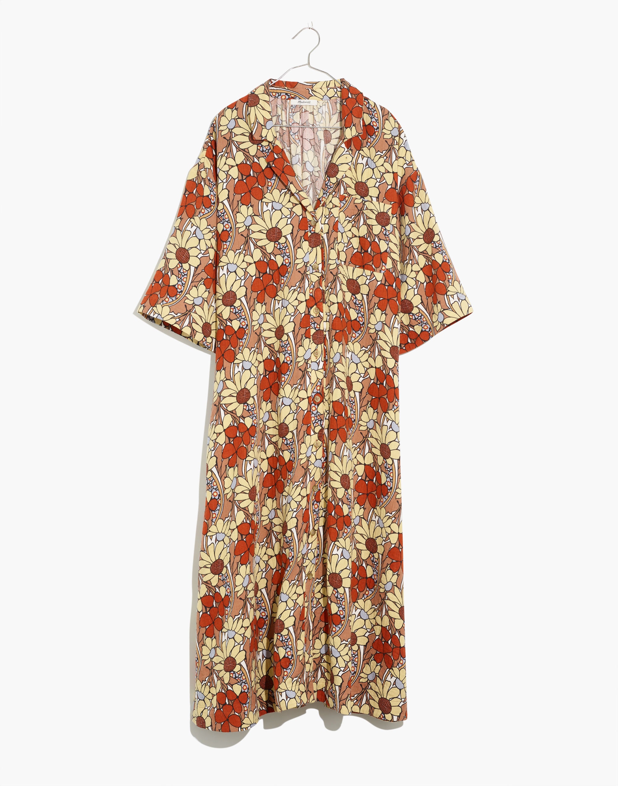 Lightestspun Cover-Up Maxi Shirtdress in Daydream Floral