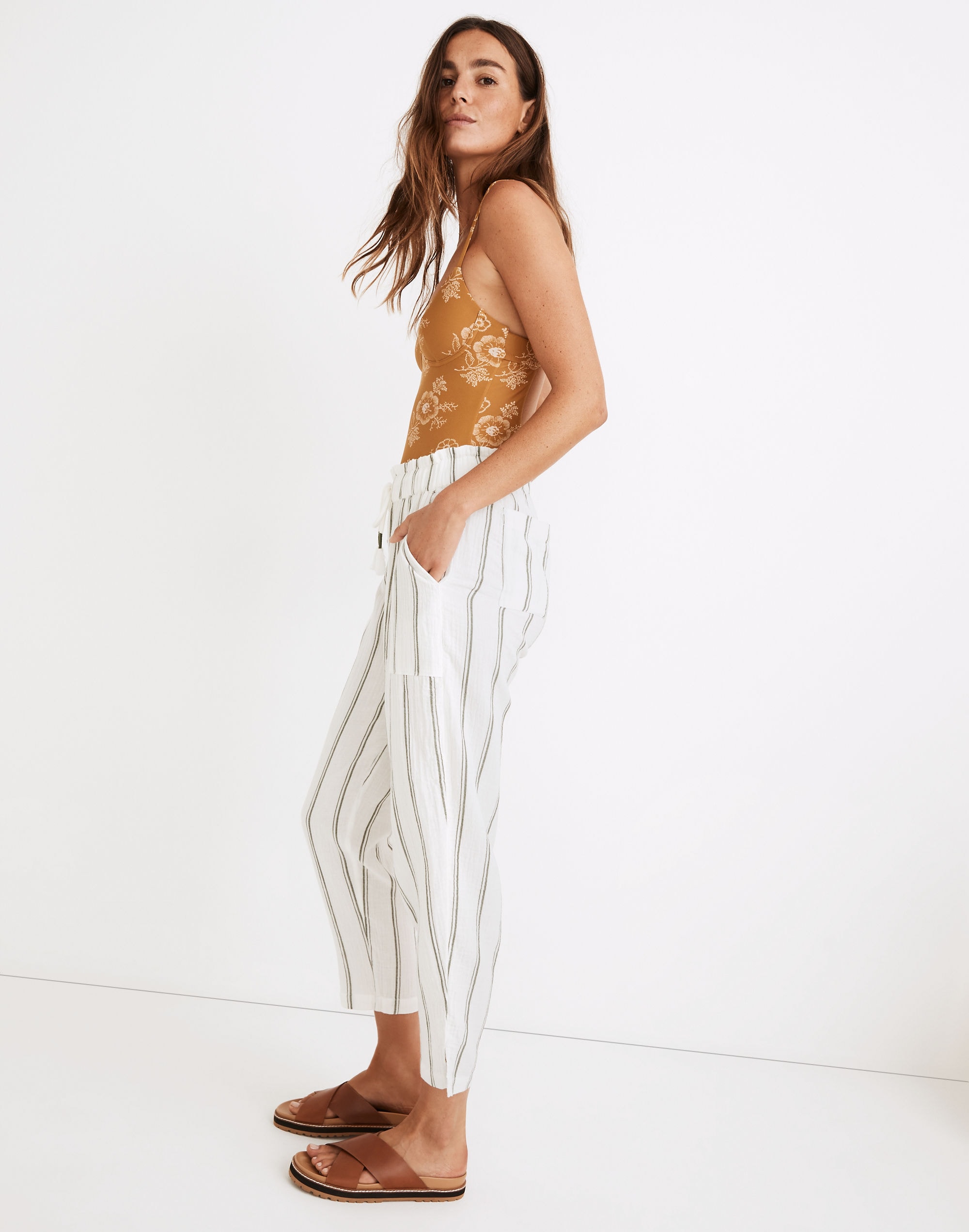 Lightestspun Beach Cover-Up Track Trousers in Stripe