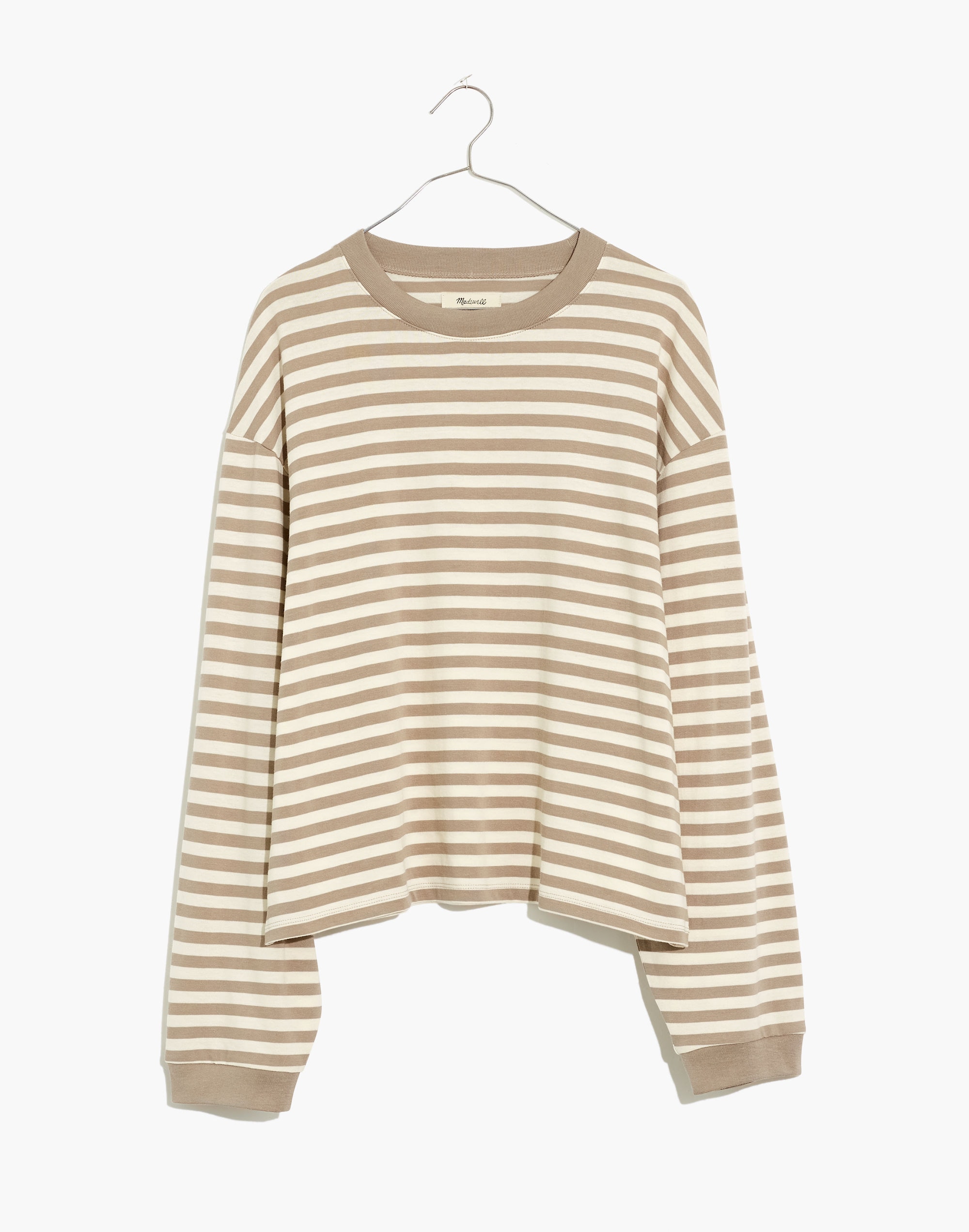 Supima&reg; Cotton Essential Long-Sleeve Tee in Stripe