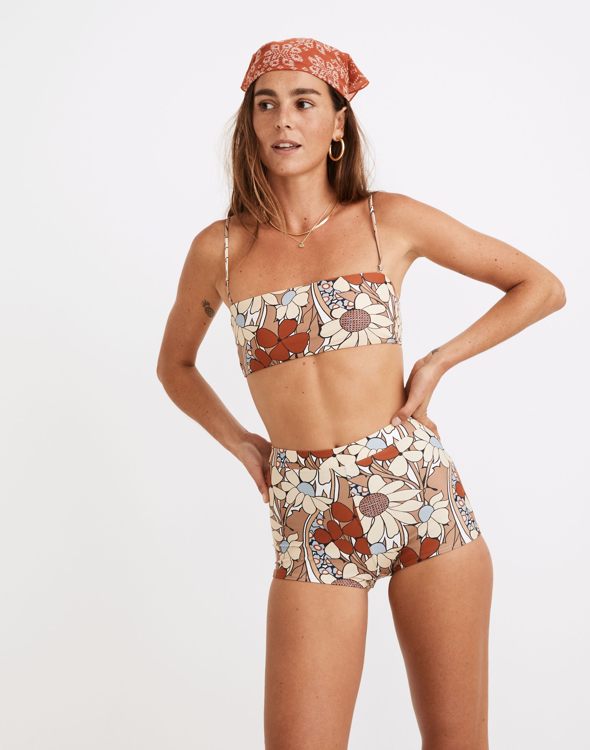 Madewell Second Wave Bikini Shorts Bottom in Daydream Floral
