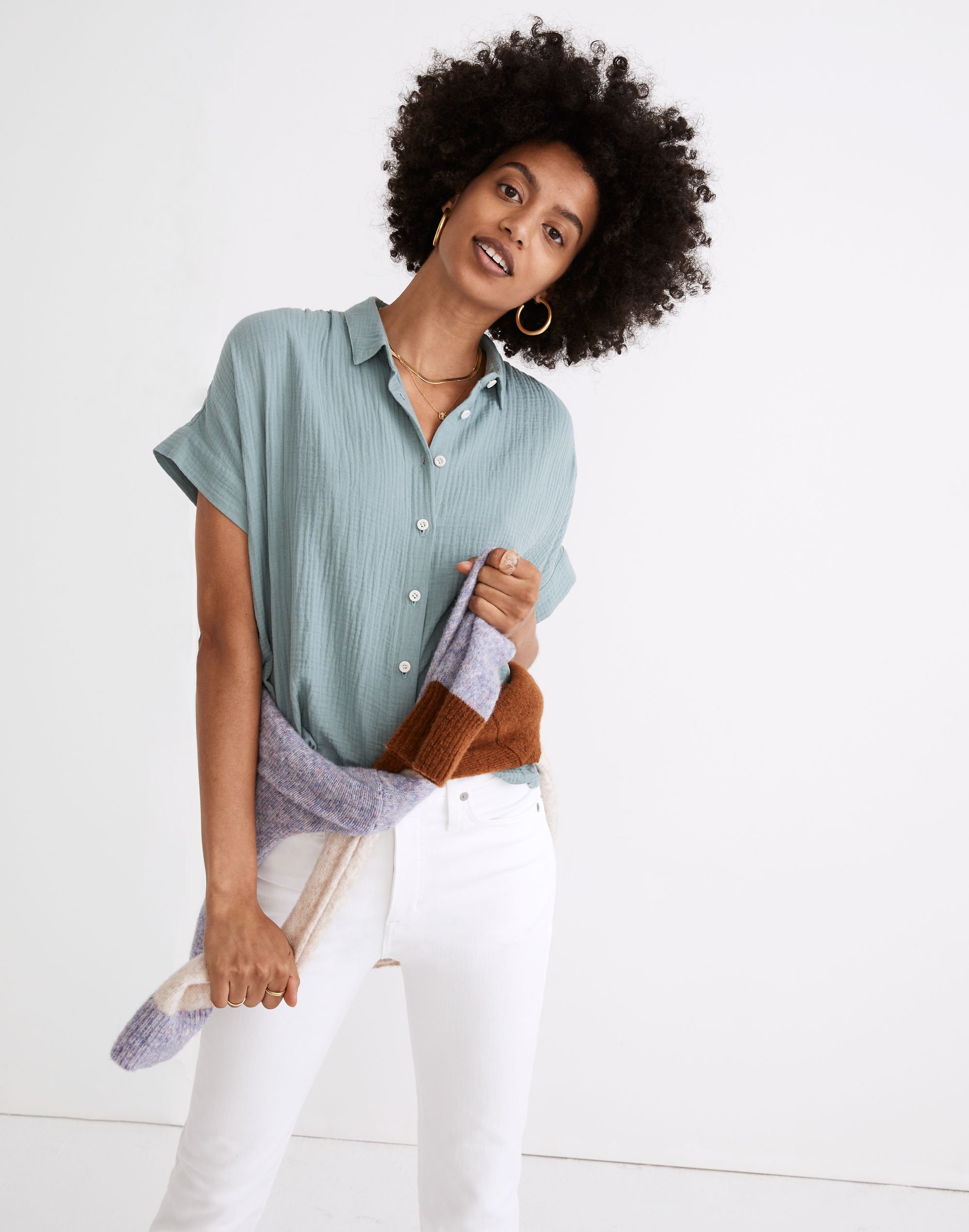 Lightspun Short-Sleeve Button-Up Shirt