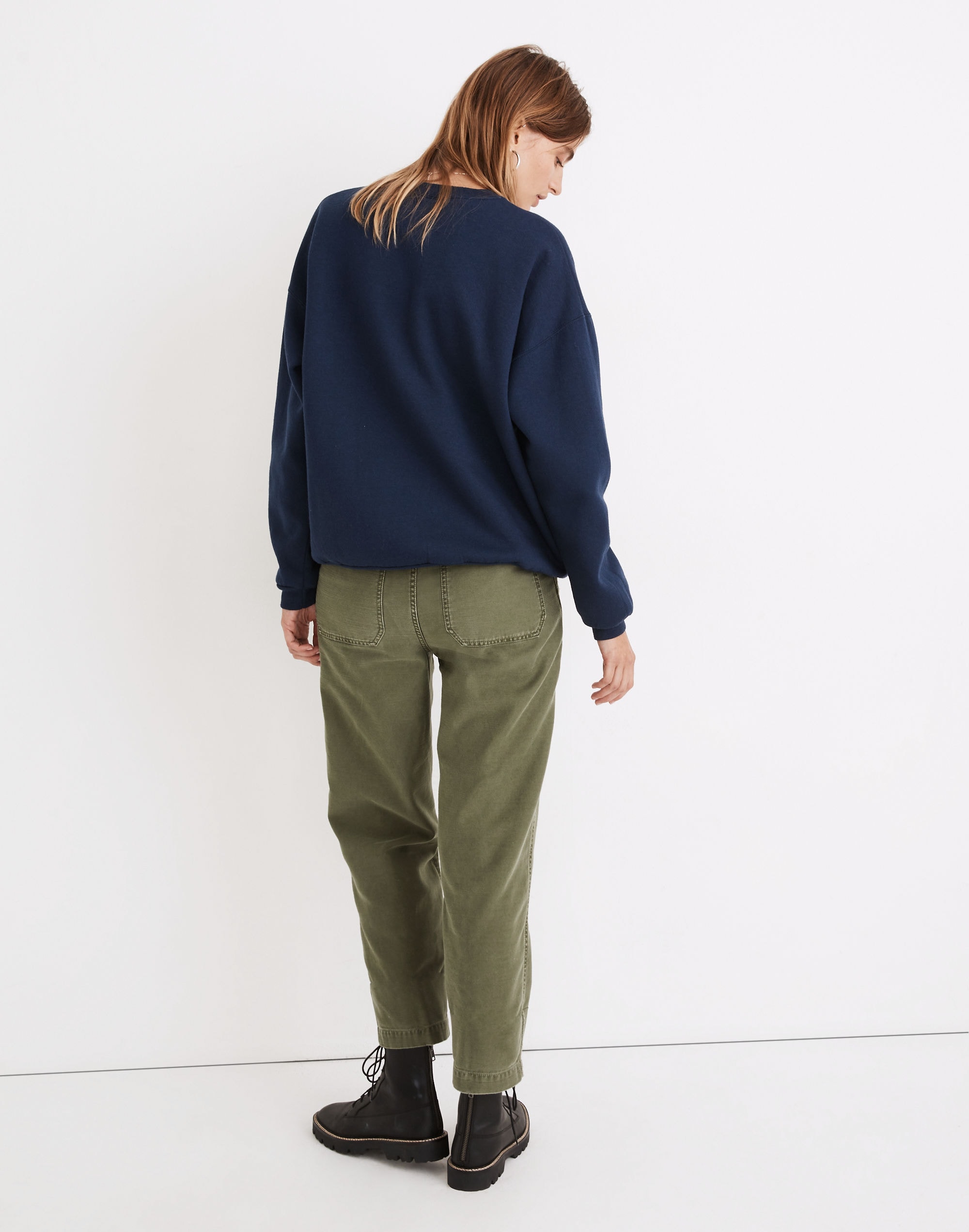Madewell x The Falls Patchwork Sweatshirt in Navy