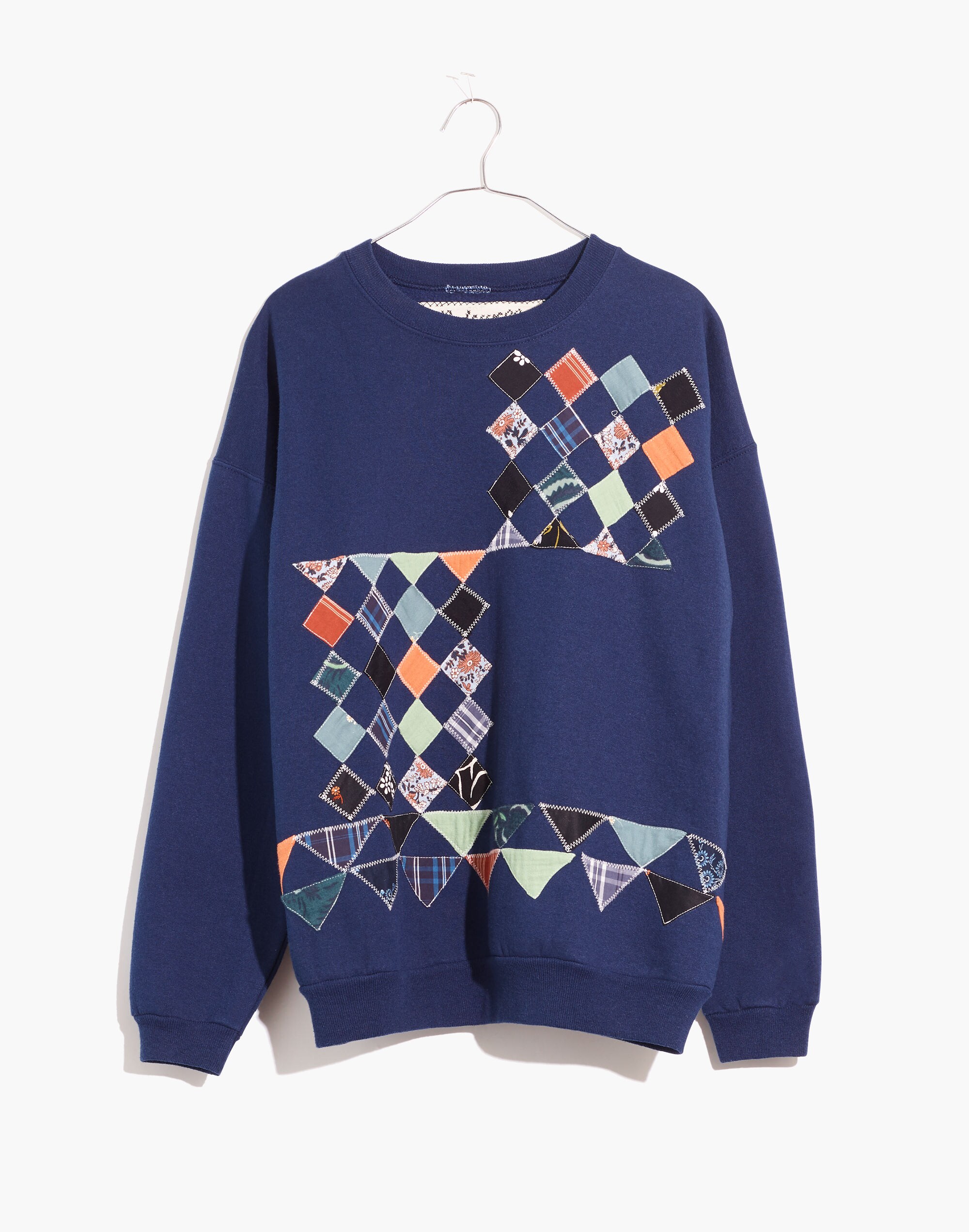 Madewell x The Falls Patchwork Sweatshirt in Navy