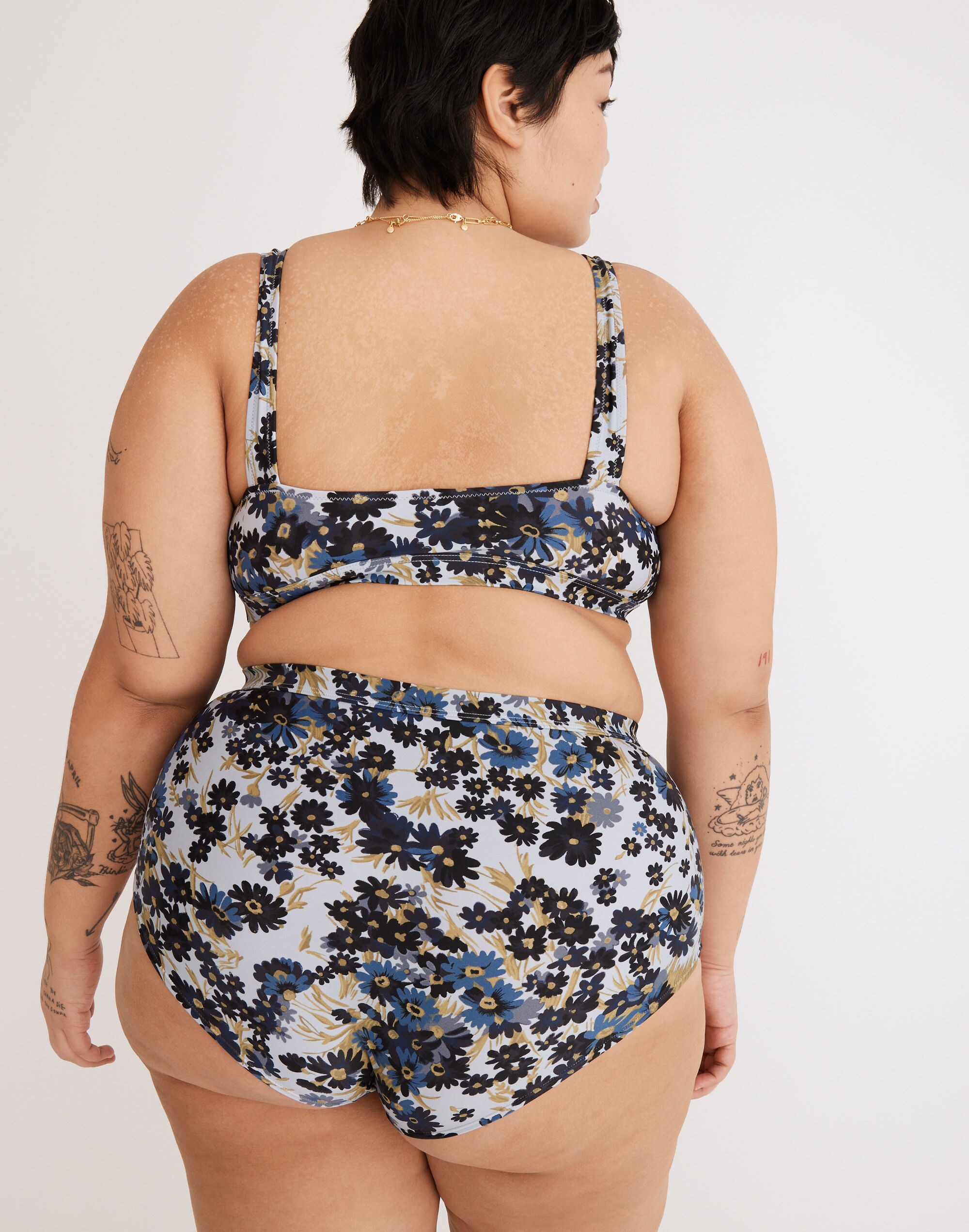 Plus Madewell Second Wave Balconette Bikini Top in Daisy Reverie