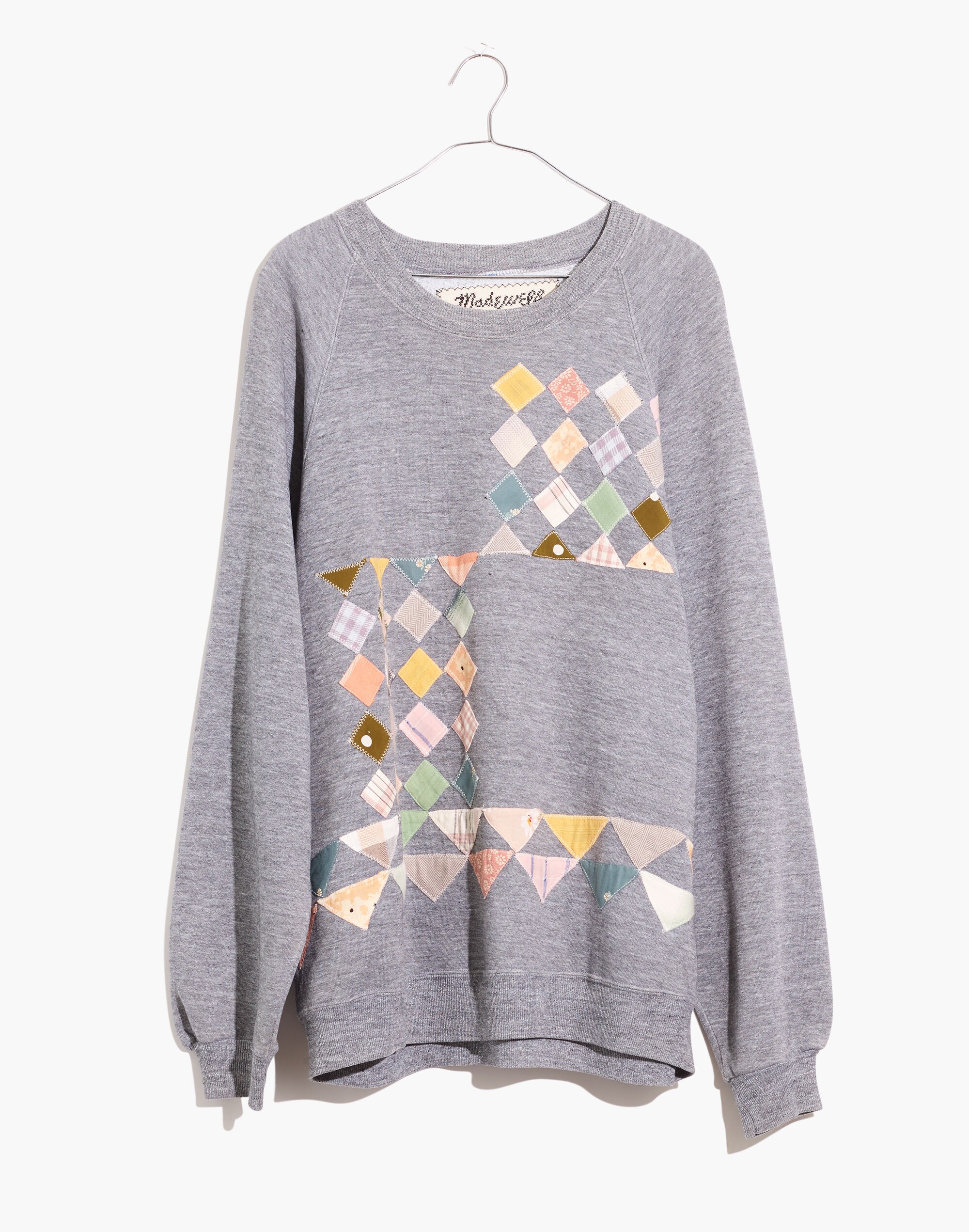 Madewell x The Falls Patchwork Sweatshirt in Grey