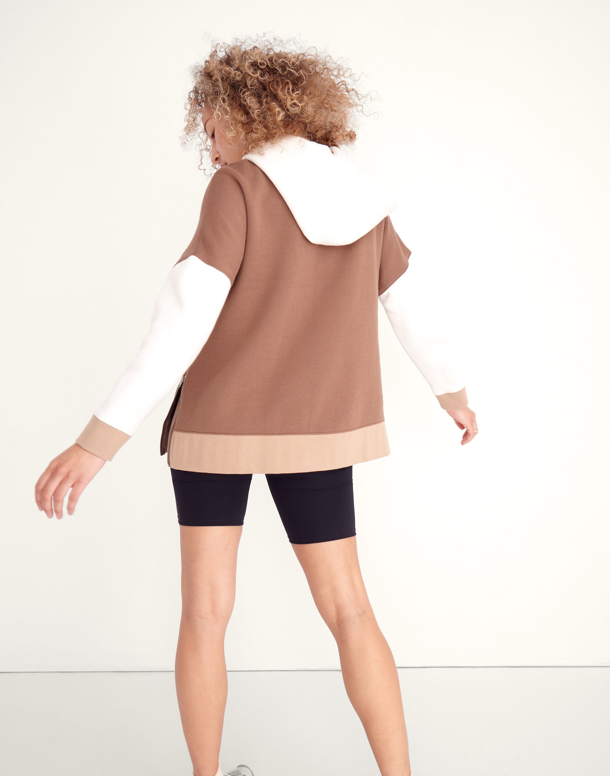 MWL Betterterry Side-Zip Hoodie Sweatshirt in Colorblock