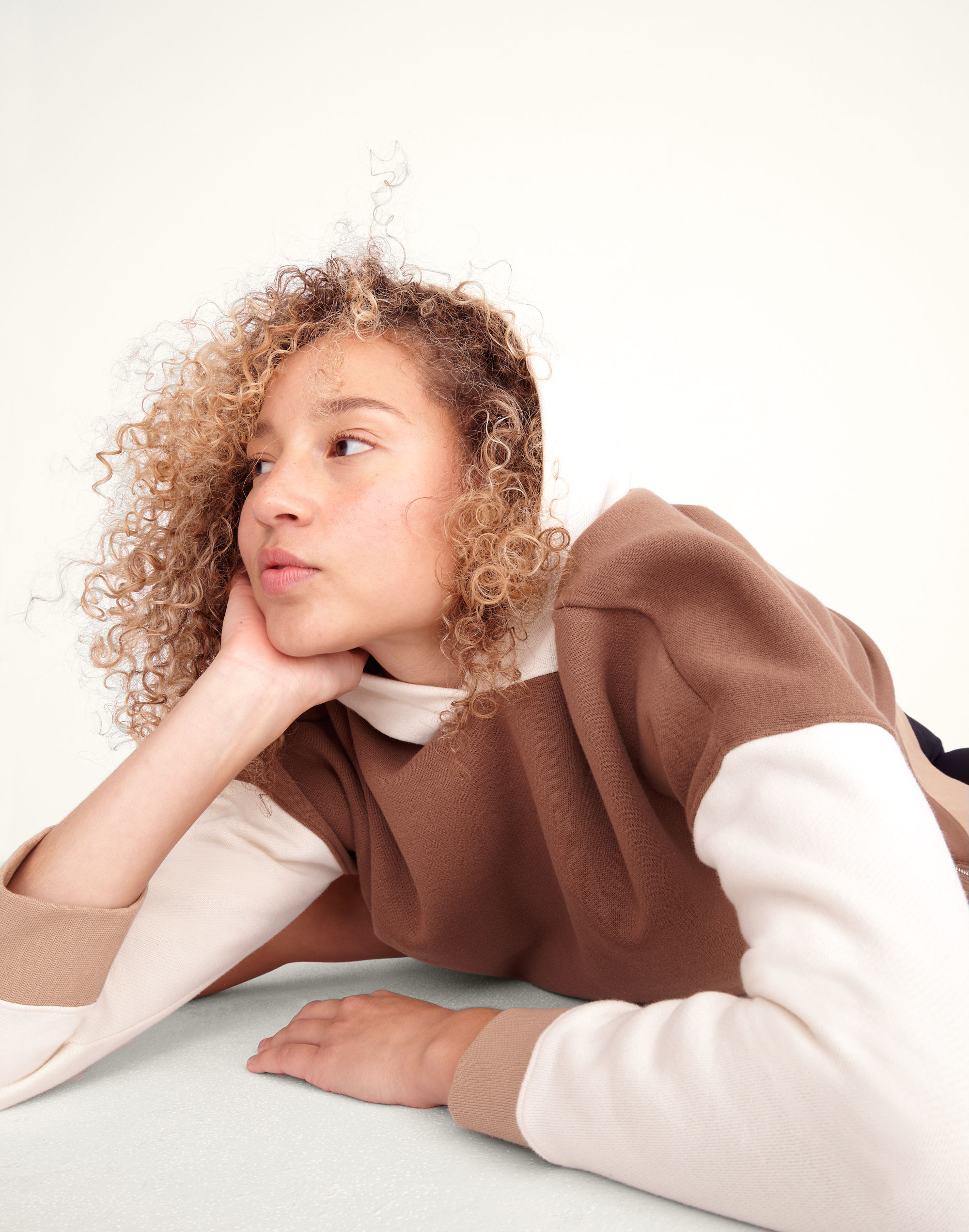 MWL Betterterry Side-Zip Hoodie Sweatshirt in Colorblock