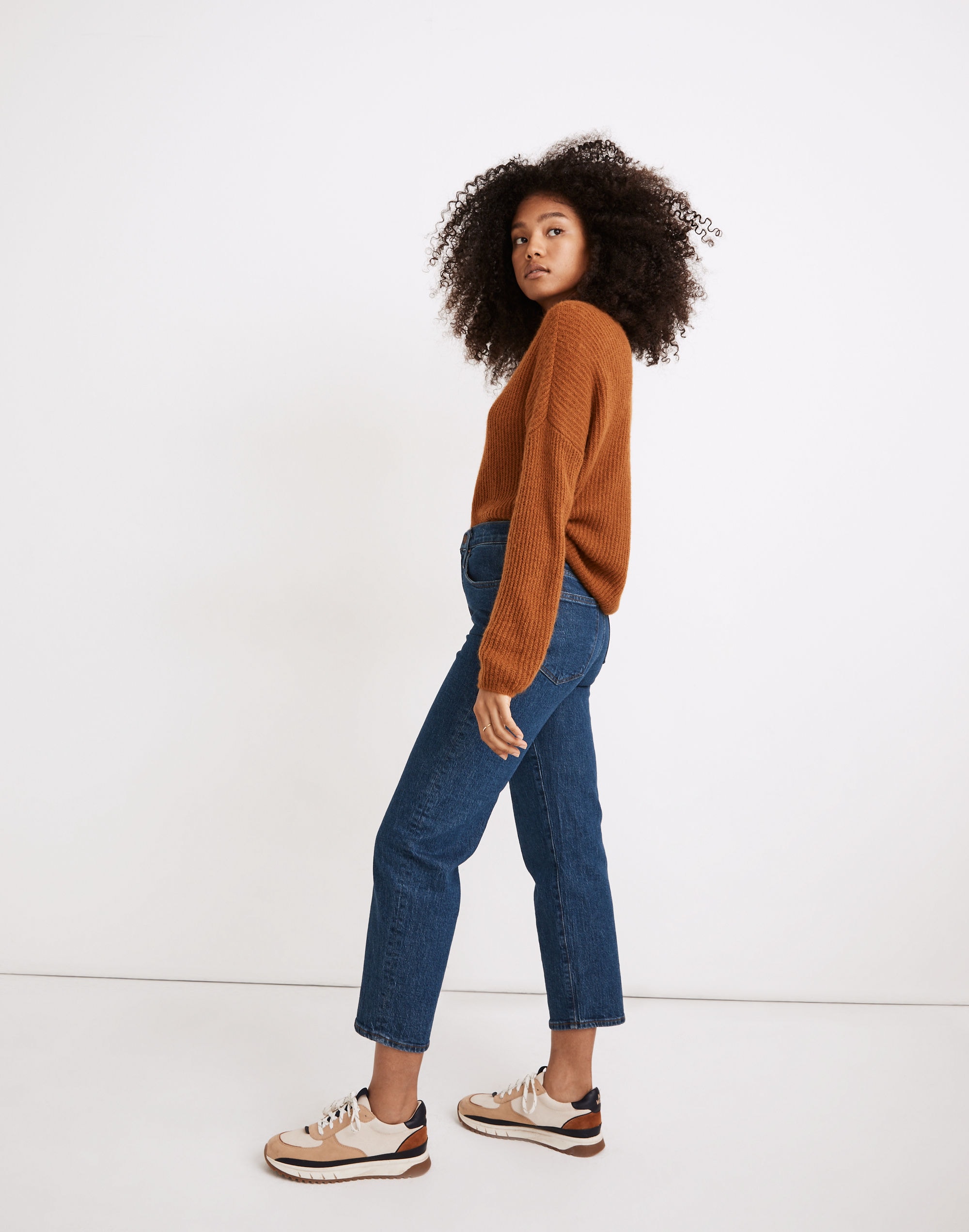 The Perfect Vintage Straight Crop Jean in Edendale Wash