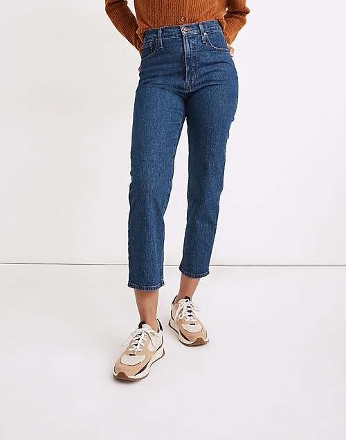 The Perfect Vintage Straight Crop Jean in Edendale Wash