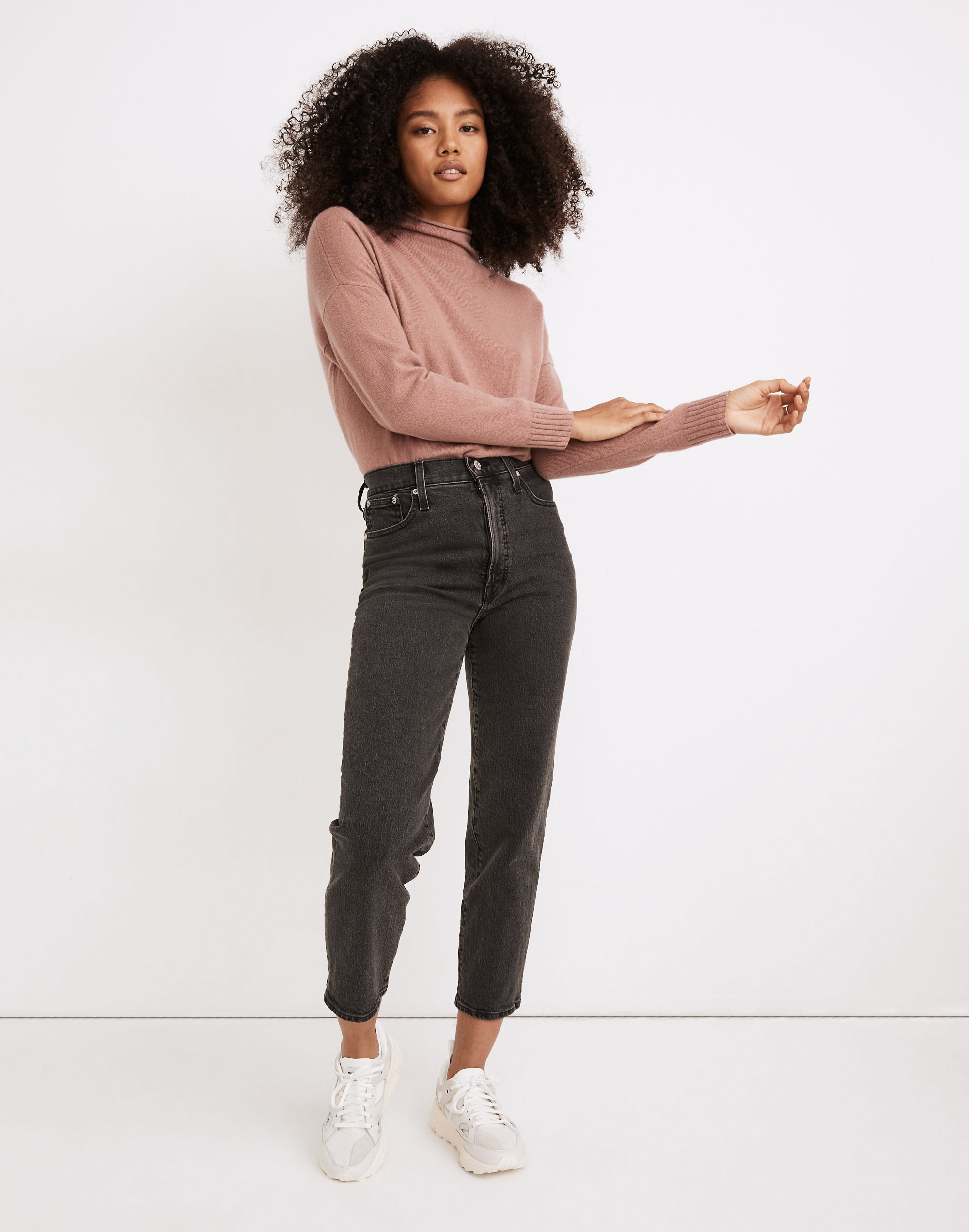 The Perfect Vintage Straight Crop Jean in Lunar Wash