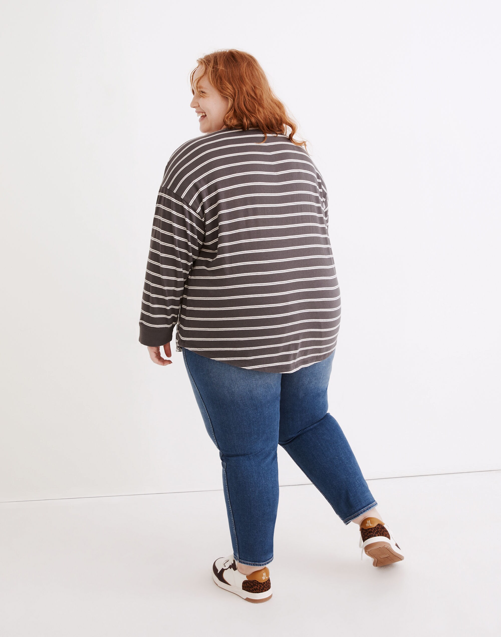 Plus Softfade Cotton V-Neck Relaxed Tee