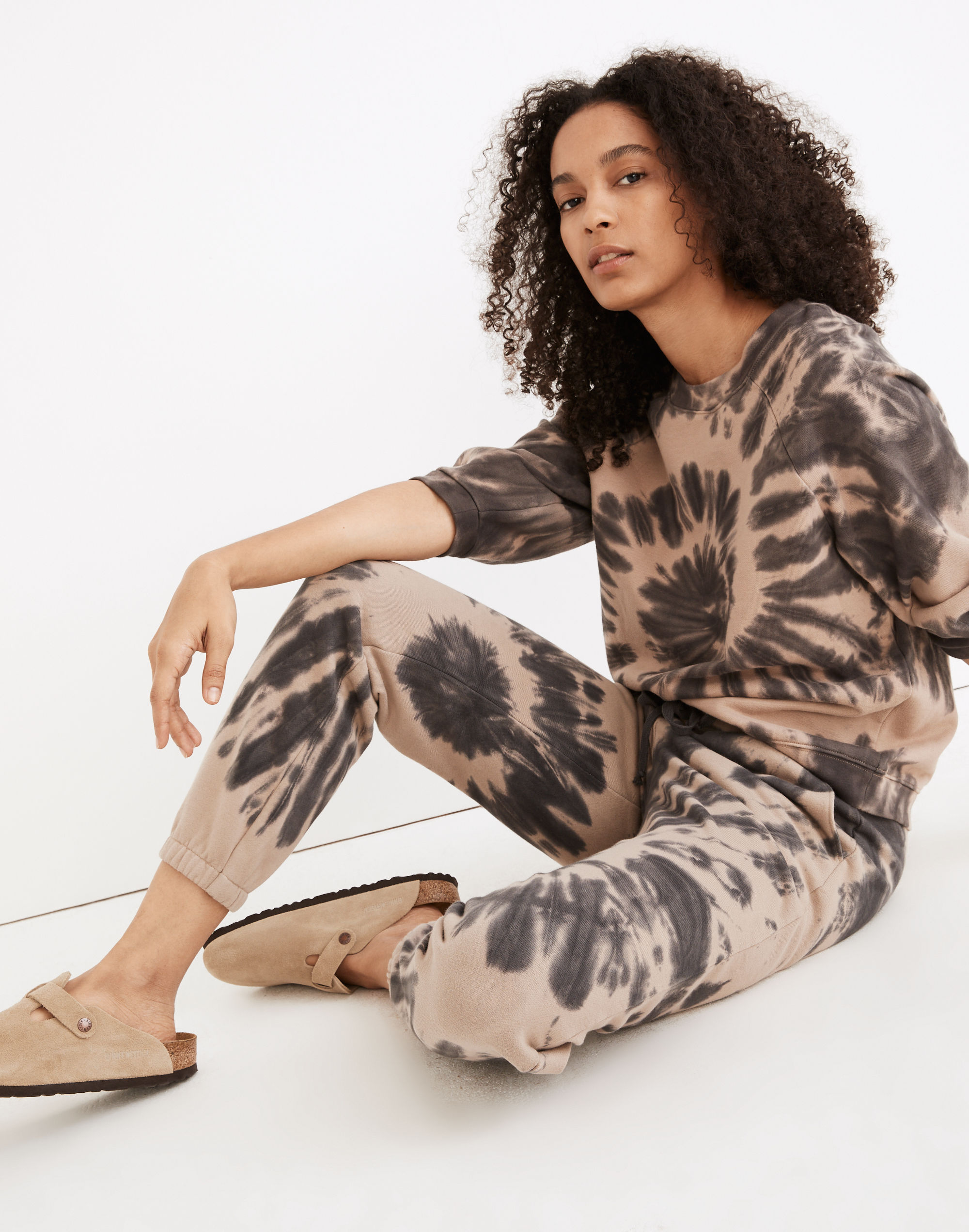 (Re)sourced Cotton Retro Sweatpants in Swirl Tie-Dye