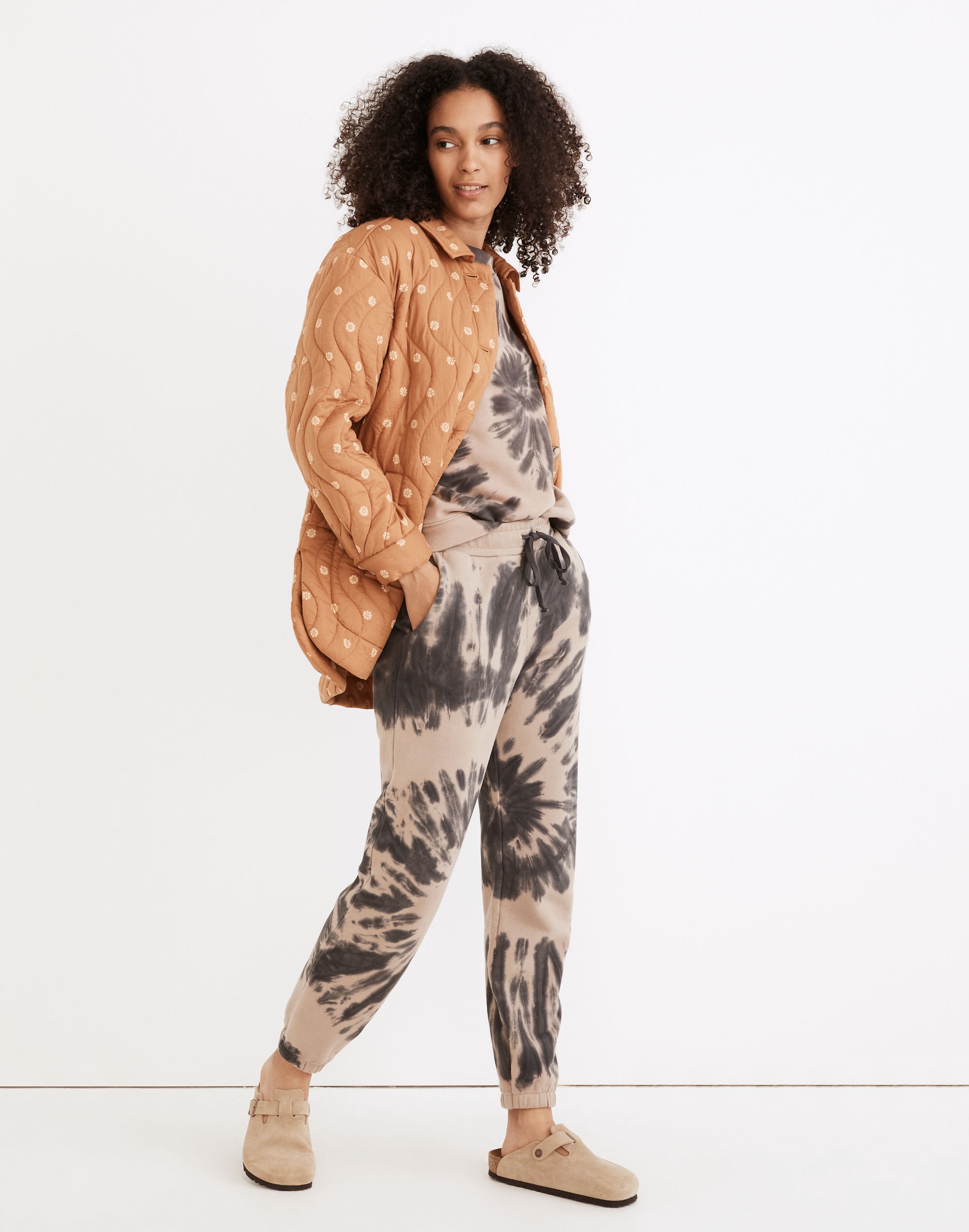 (Re)sourced Cotton Retro Sweatpants in Swirl Tie-Dye