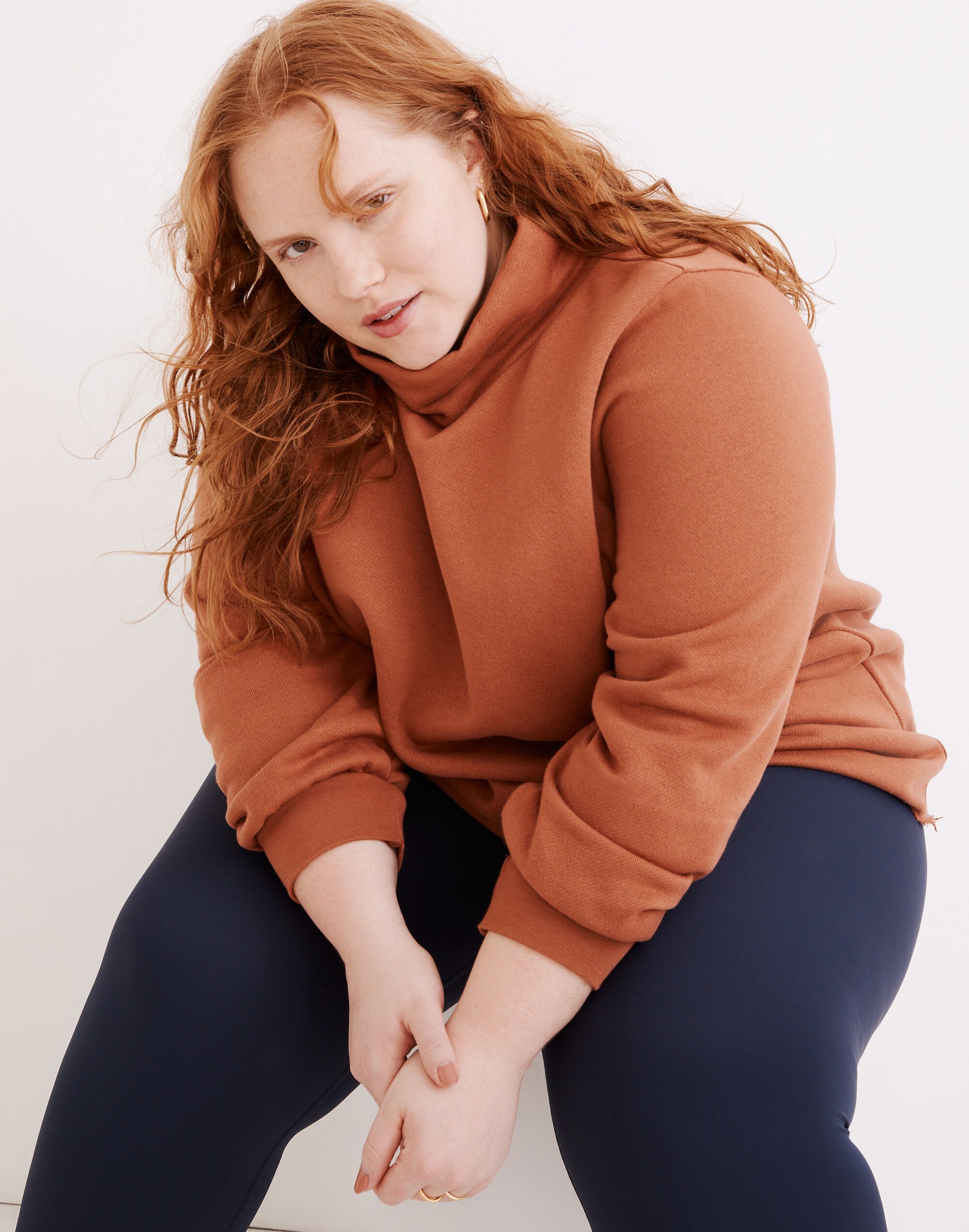 Plus MWL Betterterry Relaxed Turtleneck Sweatshirt