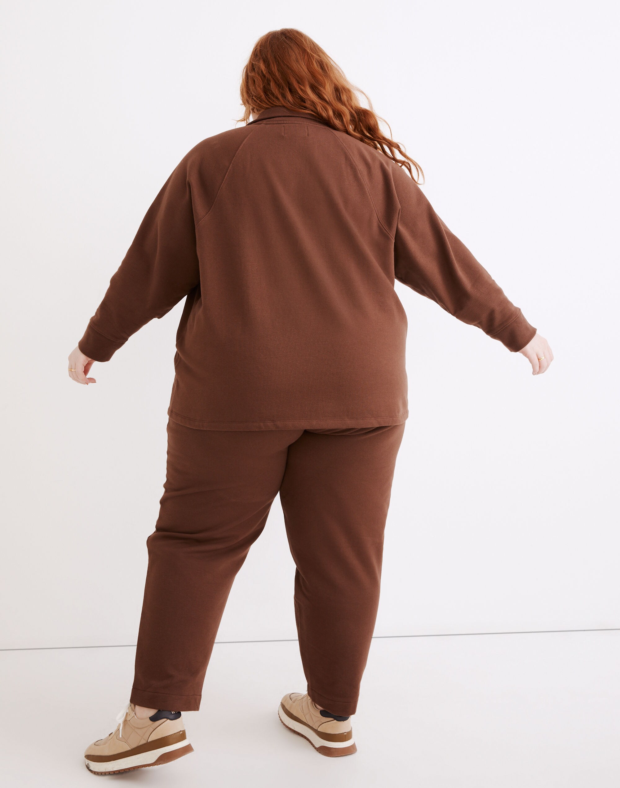 Plus MWL Ribbed Half-Zip Raglan Sweatshirt