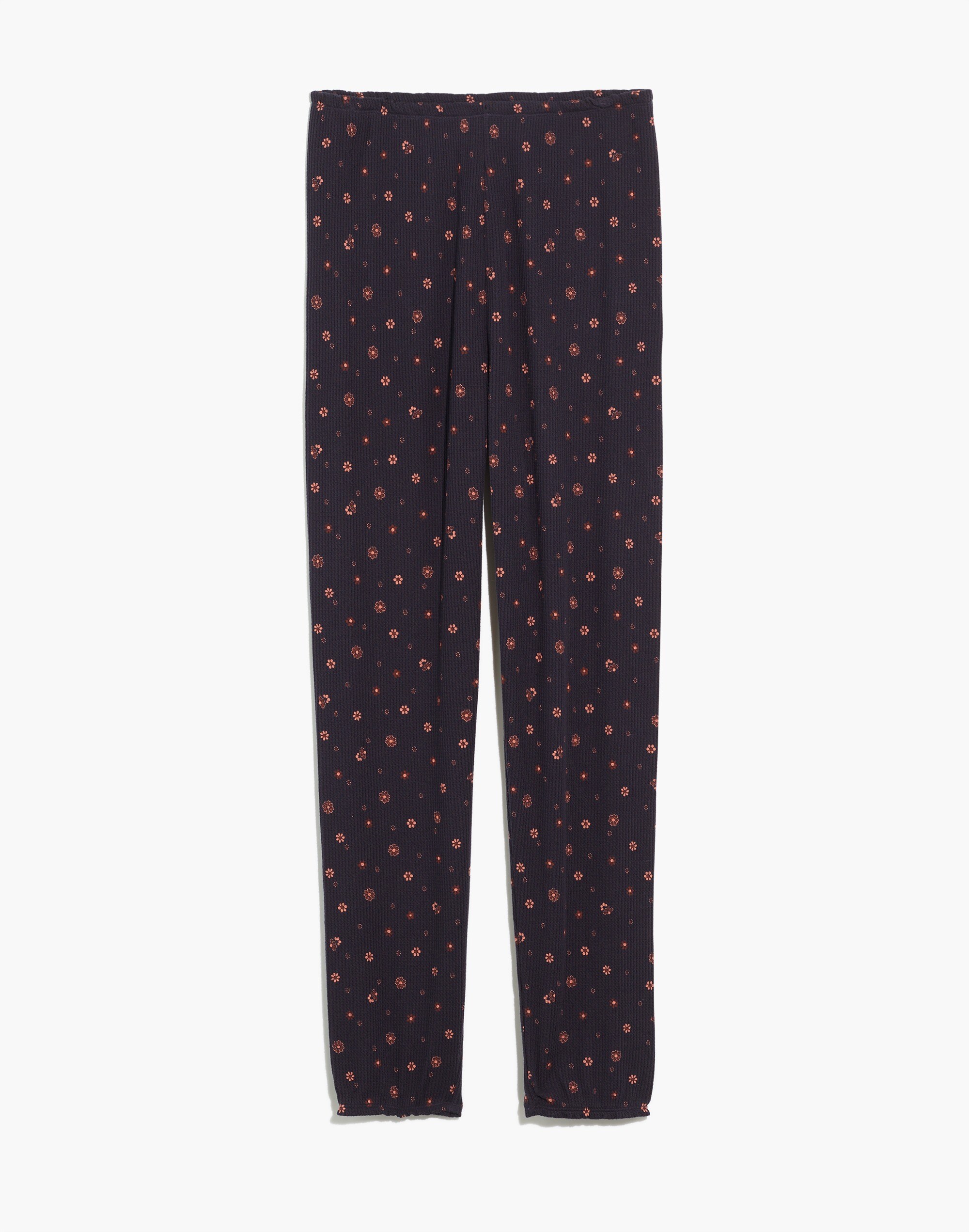 Plus Waffle Knit Pajama Sweatpants in Bandana Floral