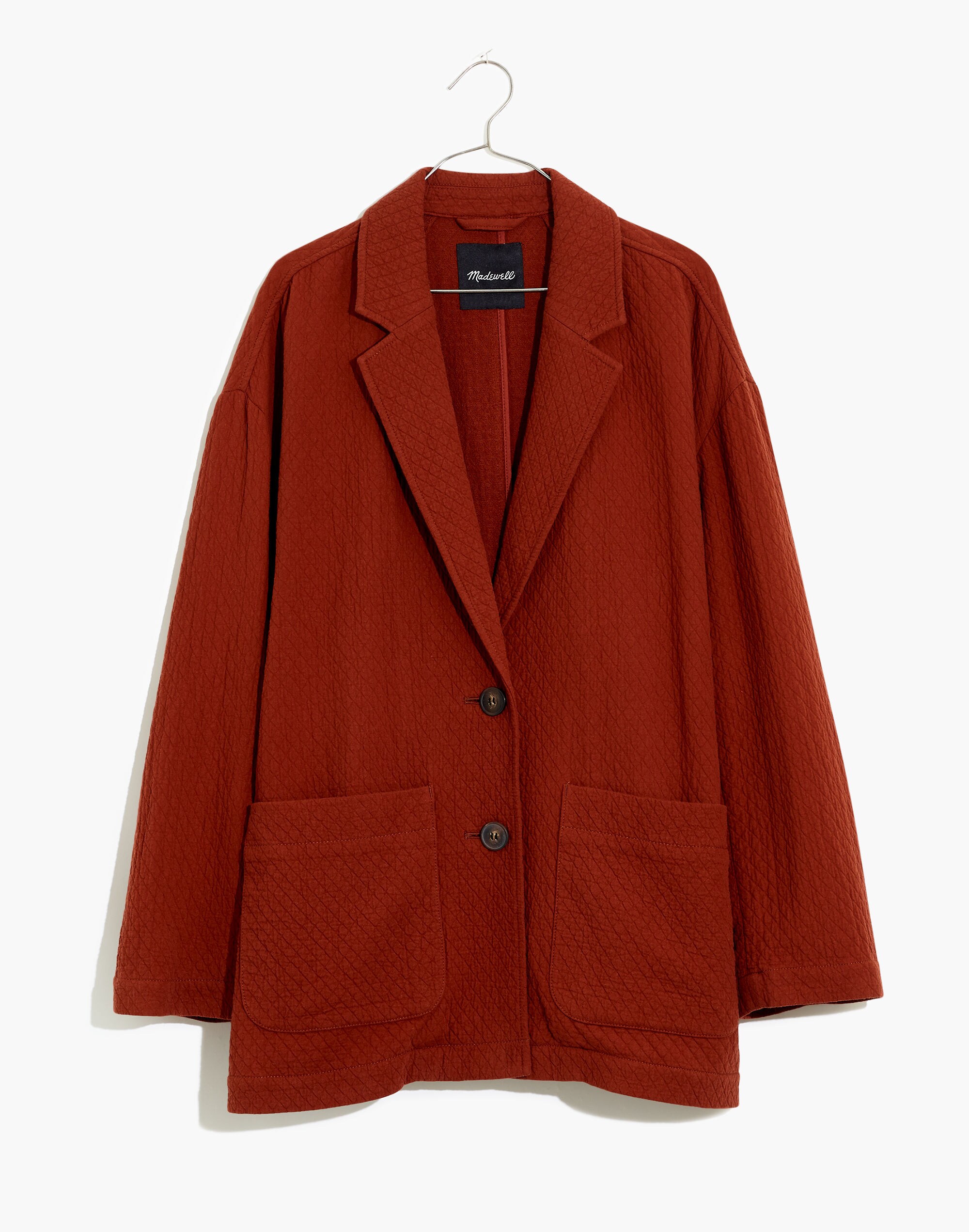 plus diamond jacquard shaw blazer