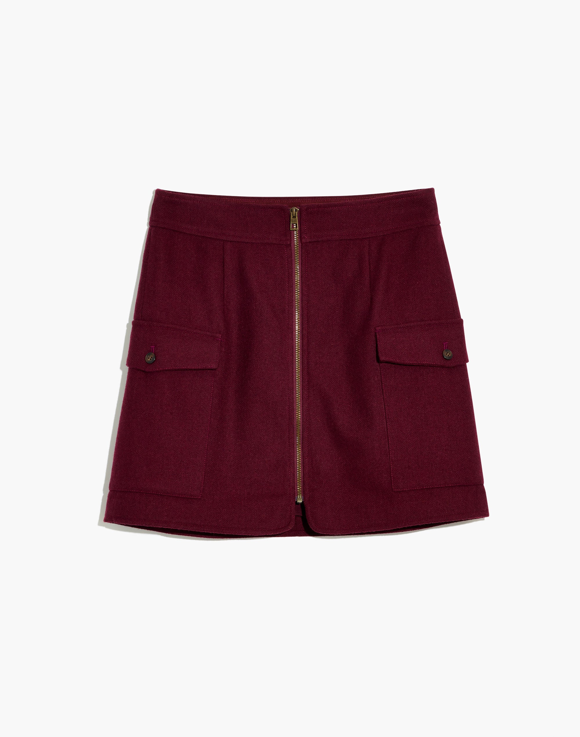 (Re)sourced Zip-Front Mini Skirt